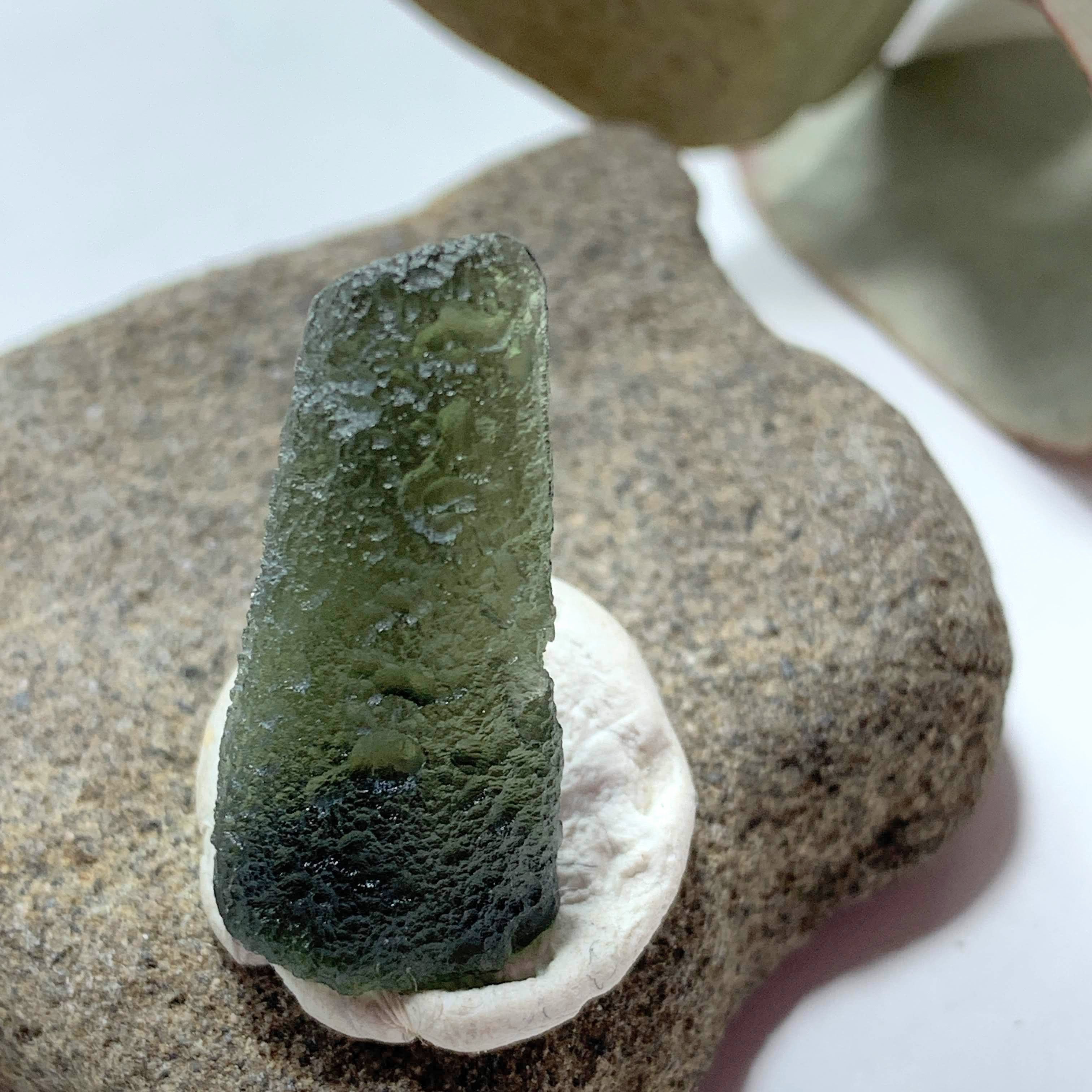 Genuine Raw Green Moldavite Specimen From Czech Republic #5 - Earth Family Crystals