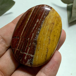 Stripped Zebra Red Jasper Smooth Worry/Pocket Stone From India #2