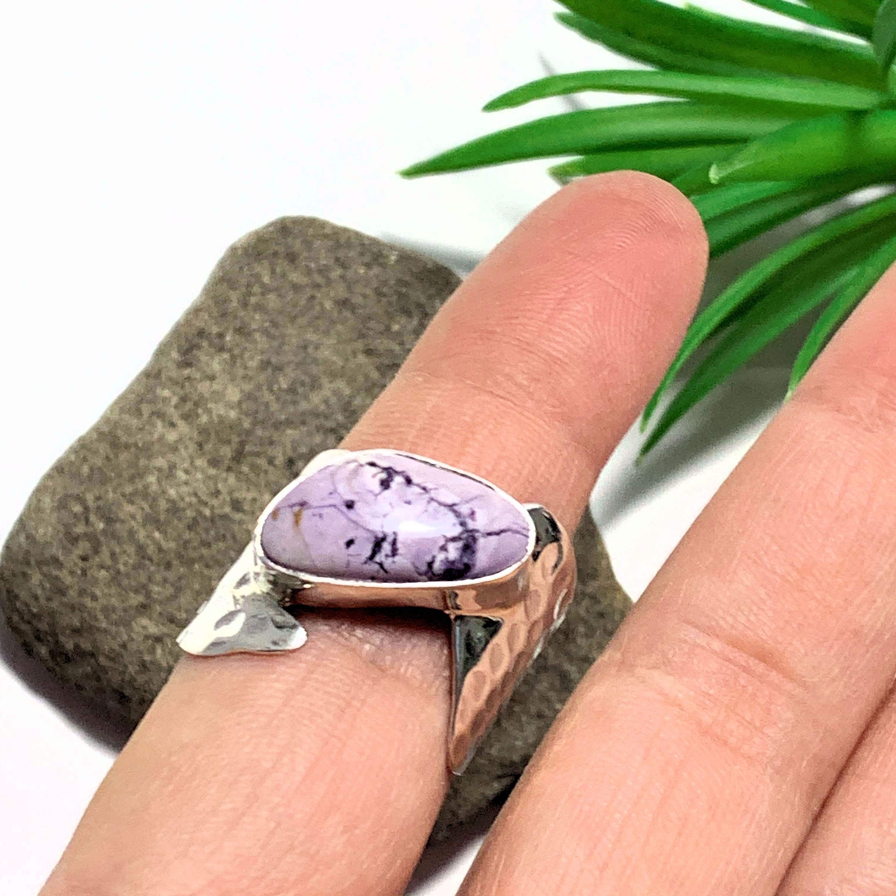 Pastel Purple Tiffany Stone Ring in Sterling Silver (Size 9)