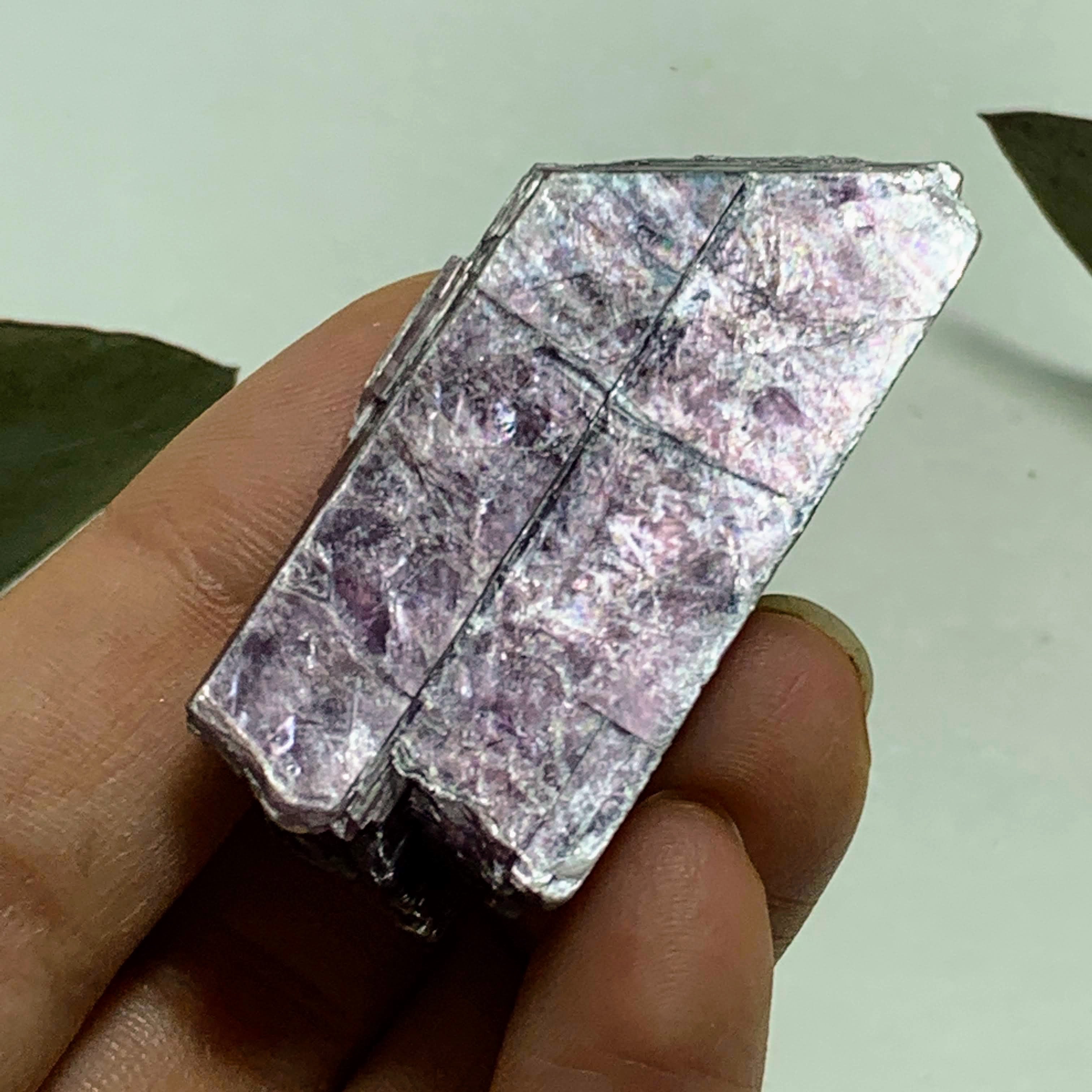 Gemmy Deep Violet Purple & High Shine Raw Lepidolite Specimen From Brazil #1 - Earth Family Crystals
