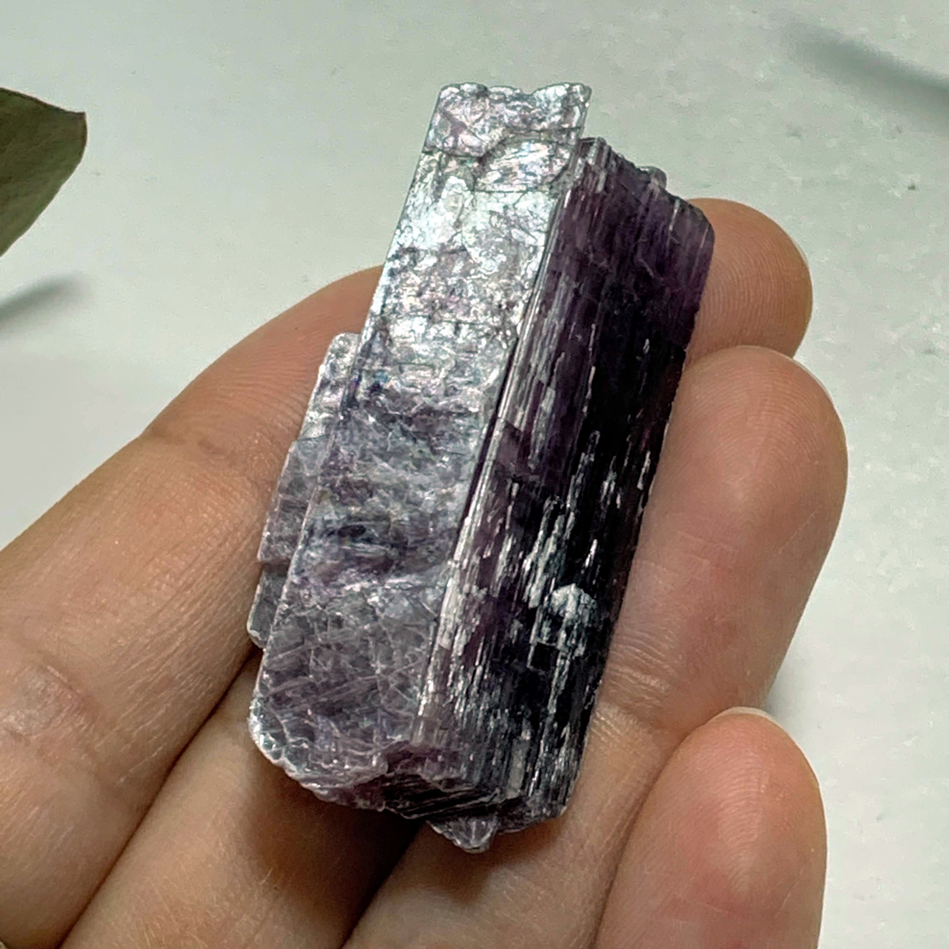 Gemmy Deep Violet Purple & High Shine Raw Lepidolite Specimen From Brazil #1 - Earth Family Crystals
