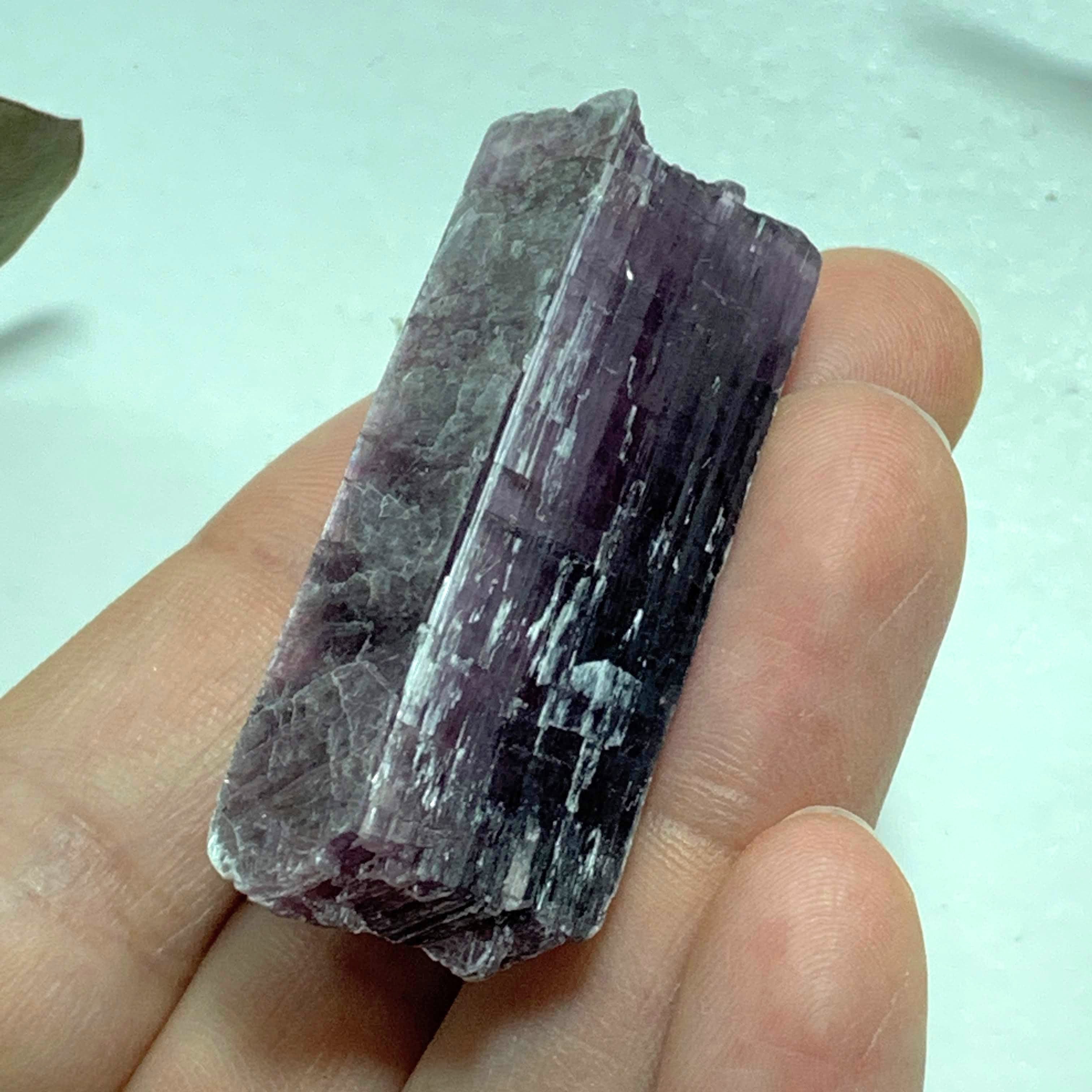 Gemmy Deep Violet Purple & High Shine Raw Lepidolite Specimen From Brazil #1 - Earth Family Crystals