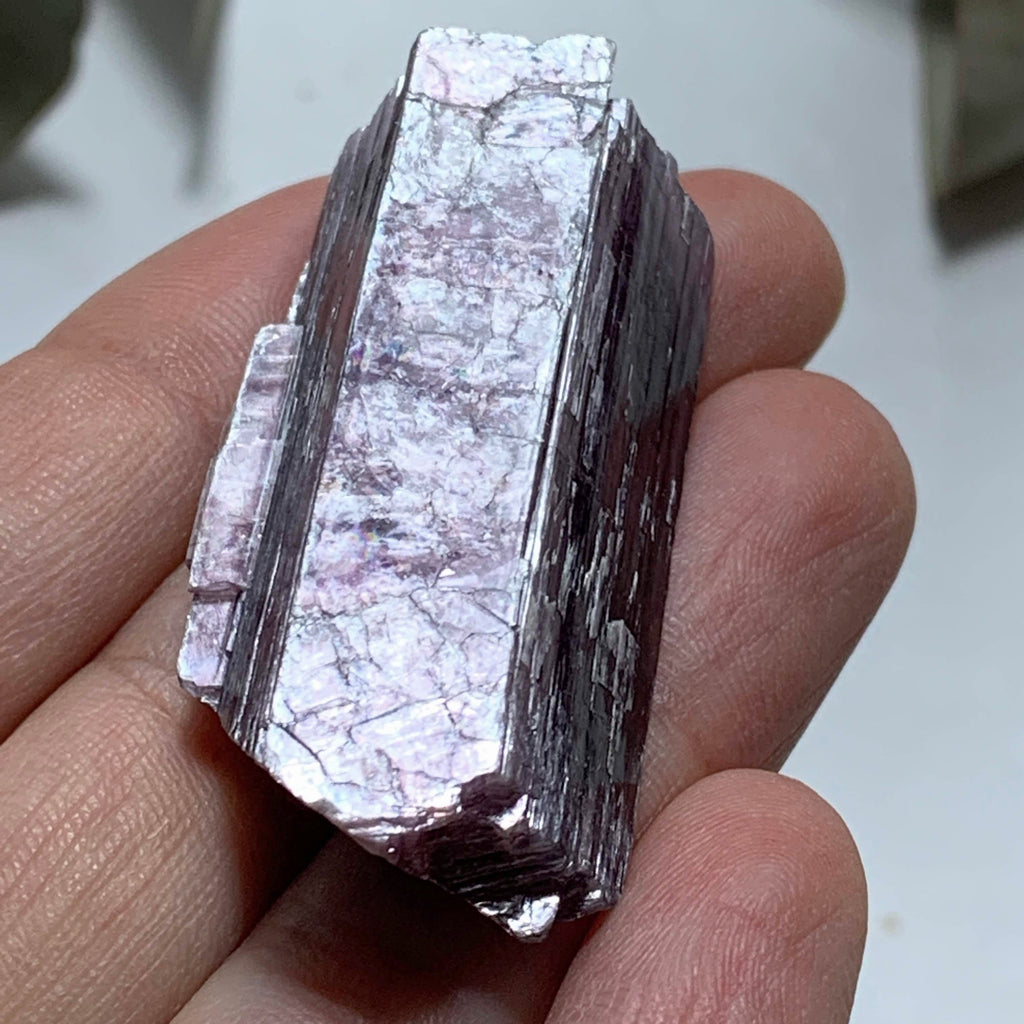 Gemmy Deep Violet Purple & High Shine Raw Lepidolite Specimen From Brazil #1 - Earth Family Crystals