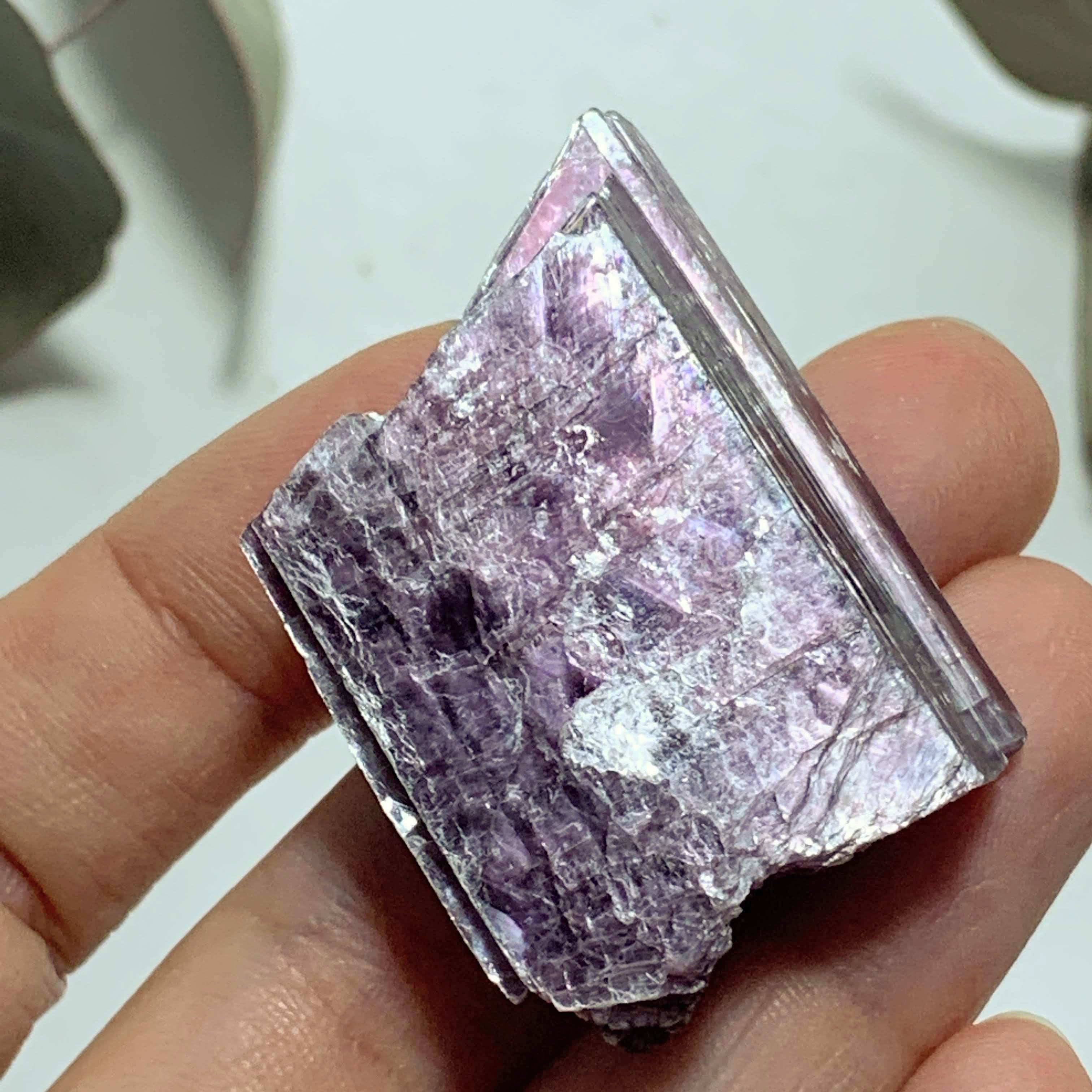 Gemmy Deep Violet Purple & High Shine Raw Lepidolite Specimen From Brazil #2 - Earth Family Crystals