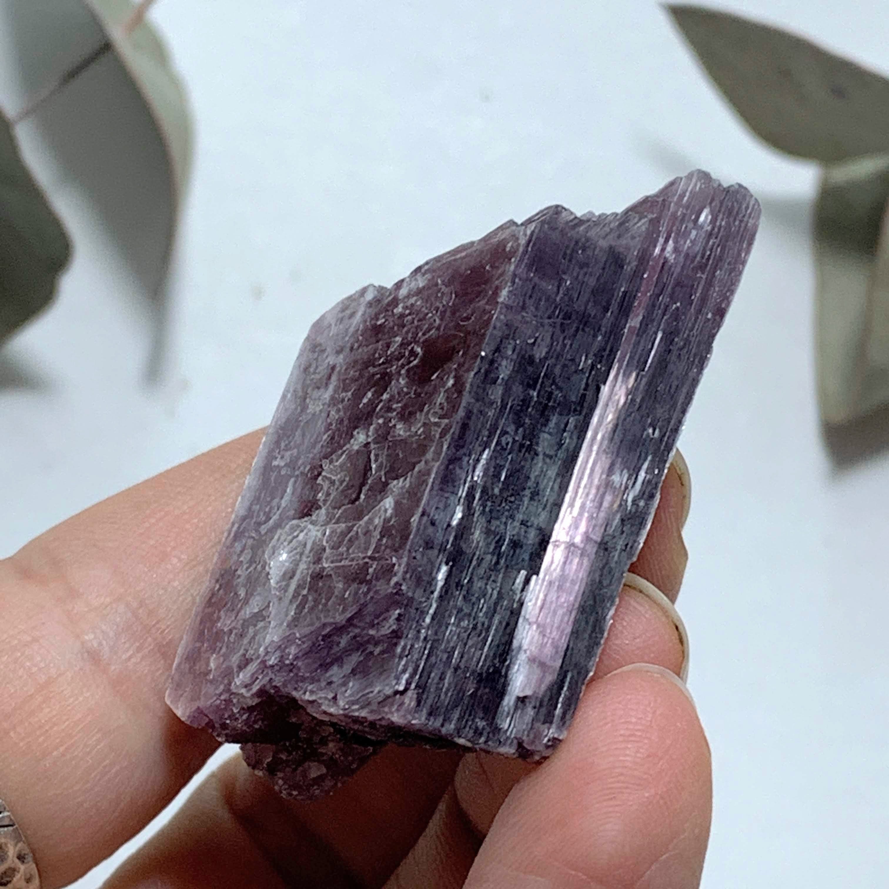 Gemmy Deep Violet Purple & High Shine Raw Lepidolite Specimen From Brazil #2 - Earth Family Crystals