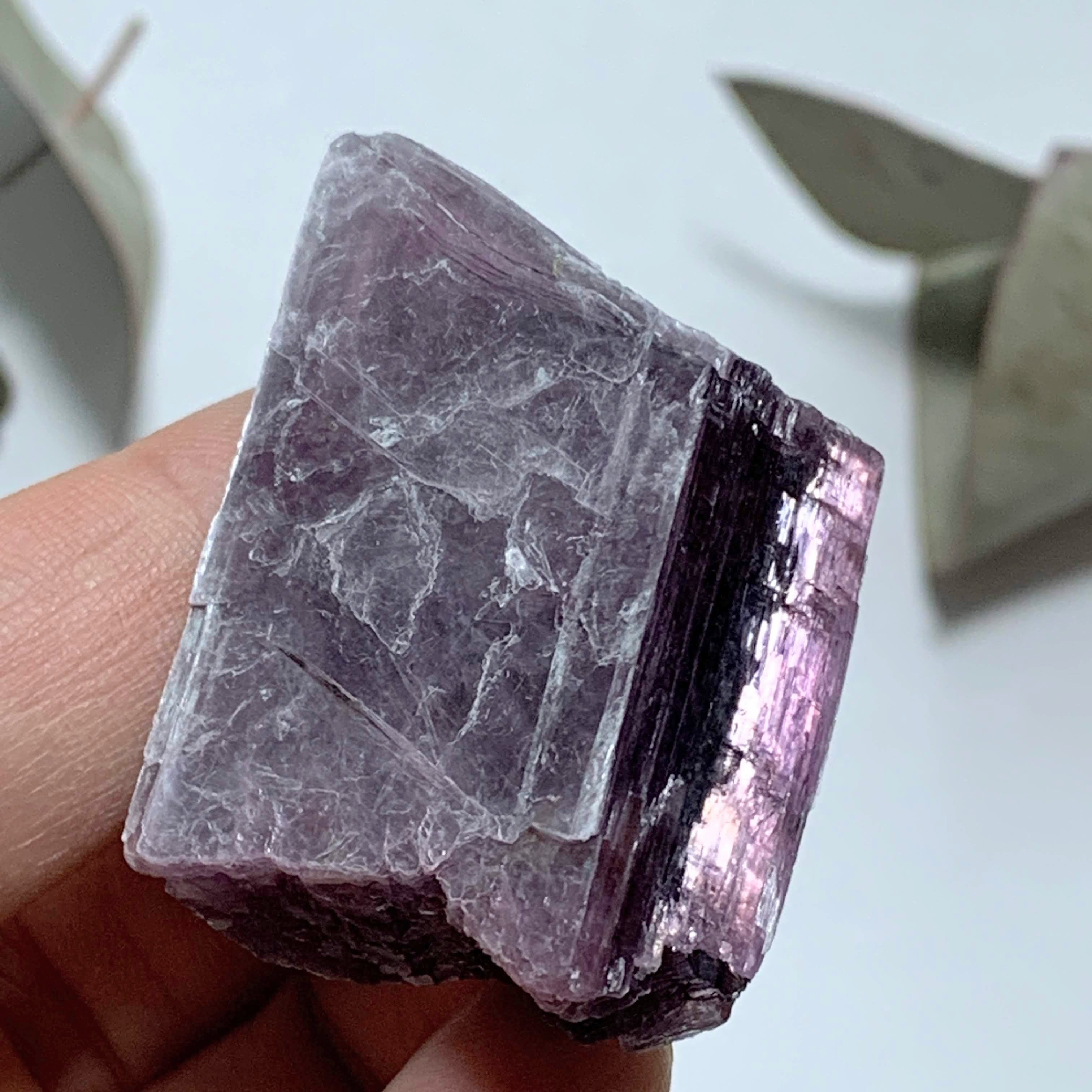 Gemmy Deep Violet Purple & High Shine Raw Lepidolite Specimen From Brazil #2 - Earth Family Crystals