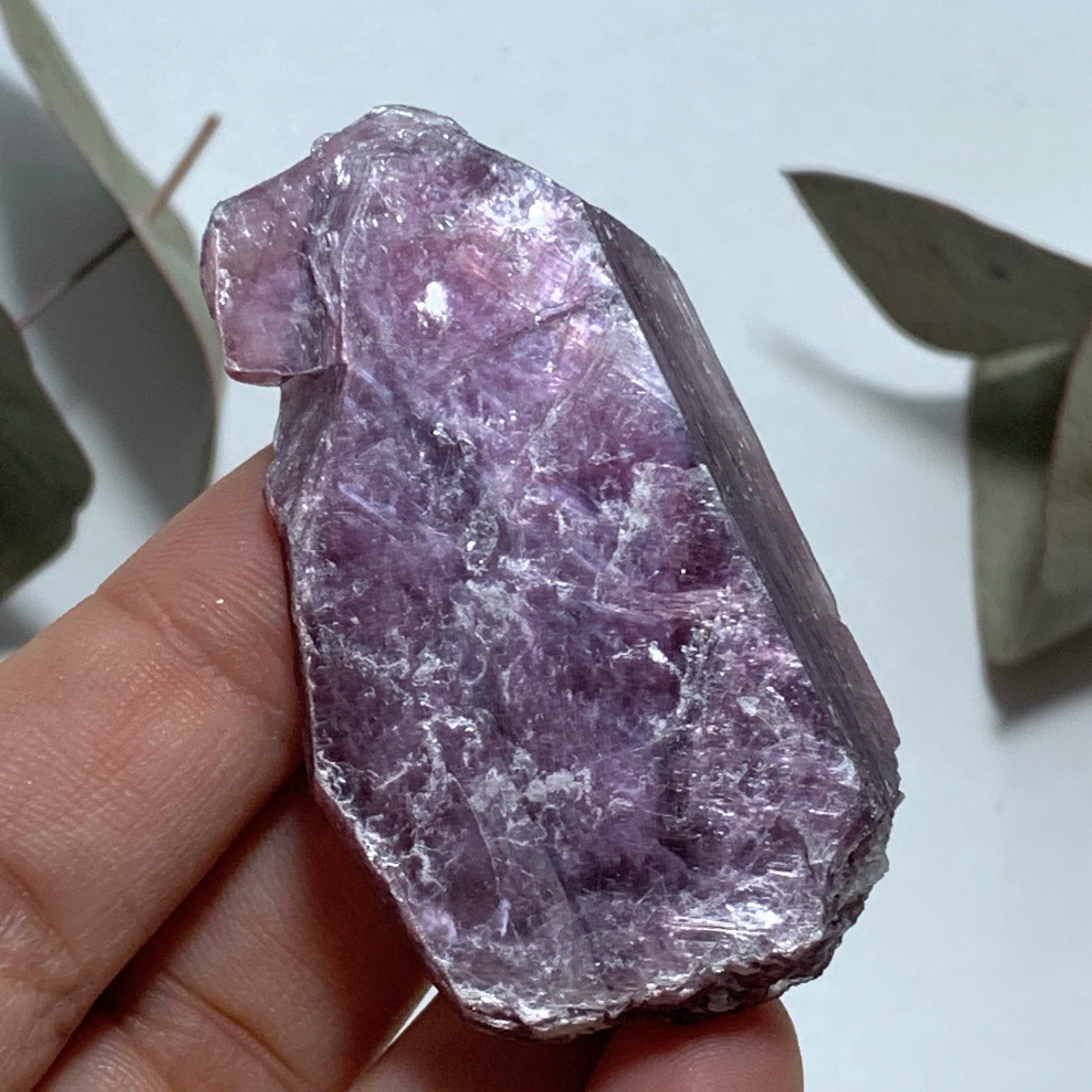Gemmy Deep Violet Purple & High Shine Raw Lepidolite Specimen From Brazil #3 - Earth Family Crystals