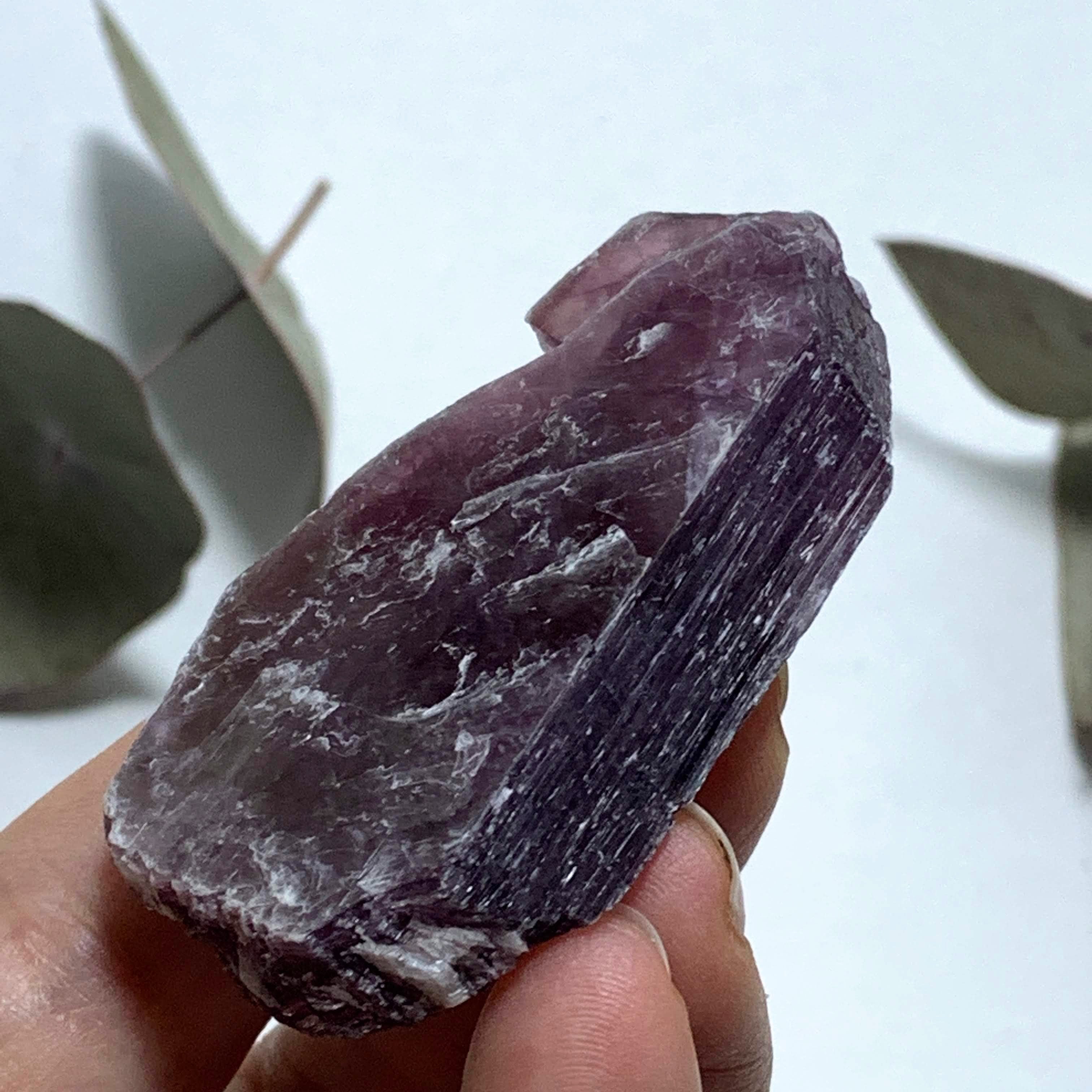 Gemmy Deep Violet Purple & High Shine Raw Lepidolite Specimen From Brazil #3 - Earth Family Crystals