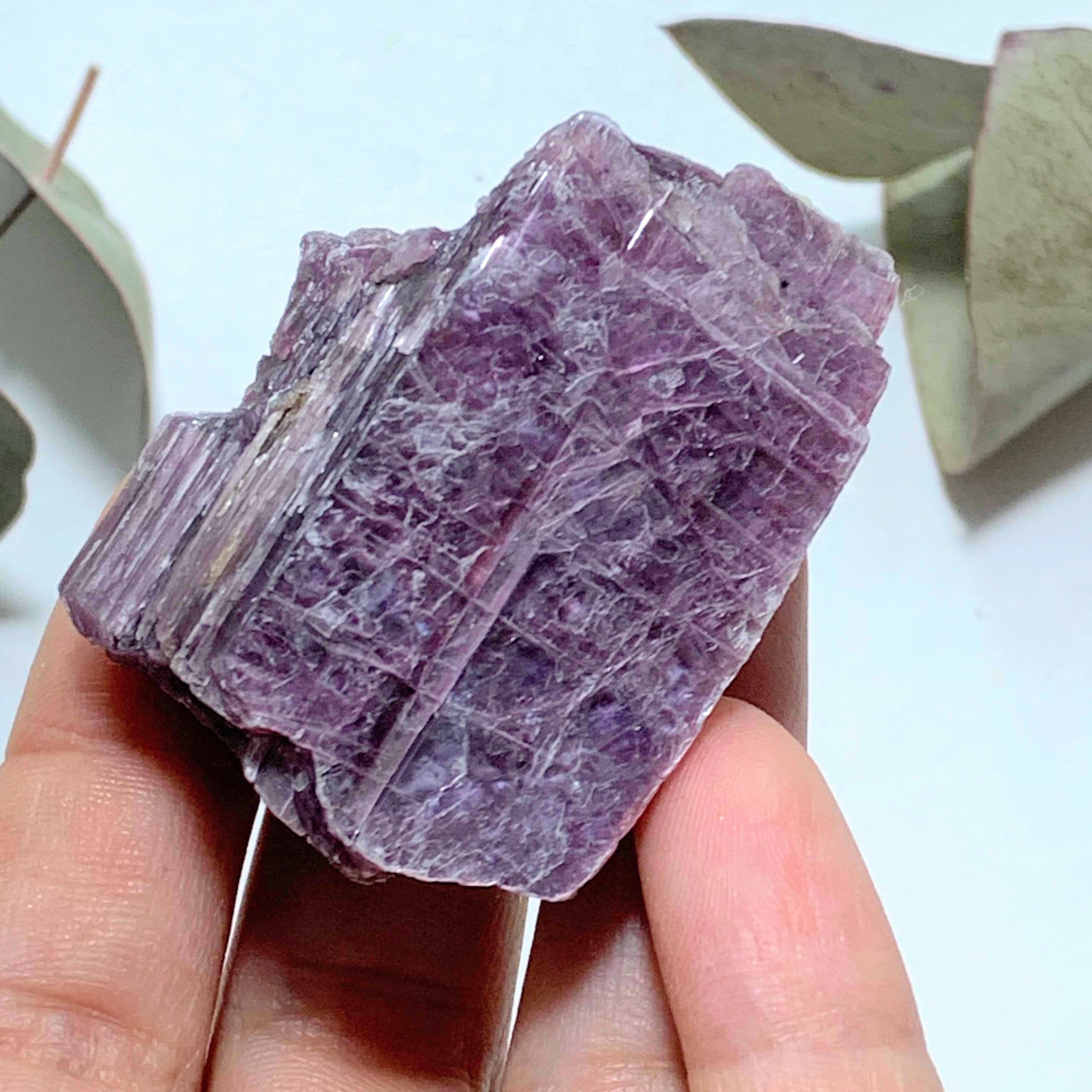Gemmy Deep Violet Purple & High Shine Raw Lepidolite Specimen From Brazil #4 - Earth Family Crystals