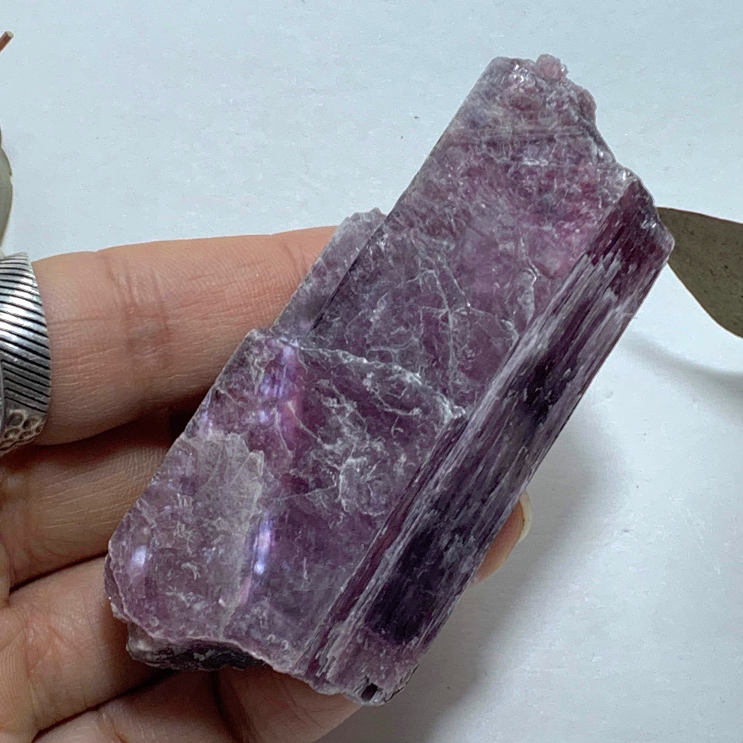 Gemmy Deep Violet Purple & High Shine Raw Lepidolite Specimen From Brazil #6 - Earth Family Crystals