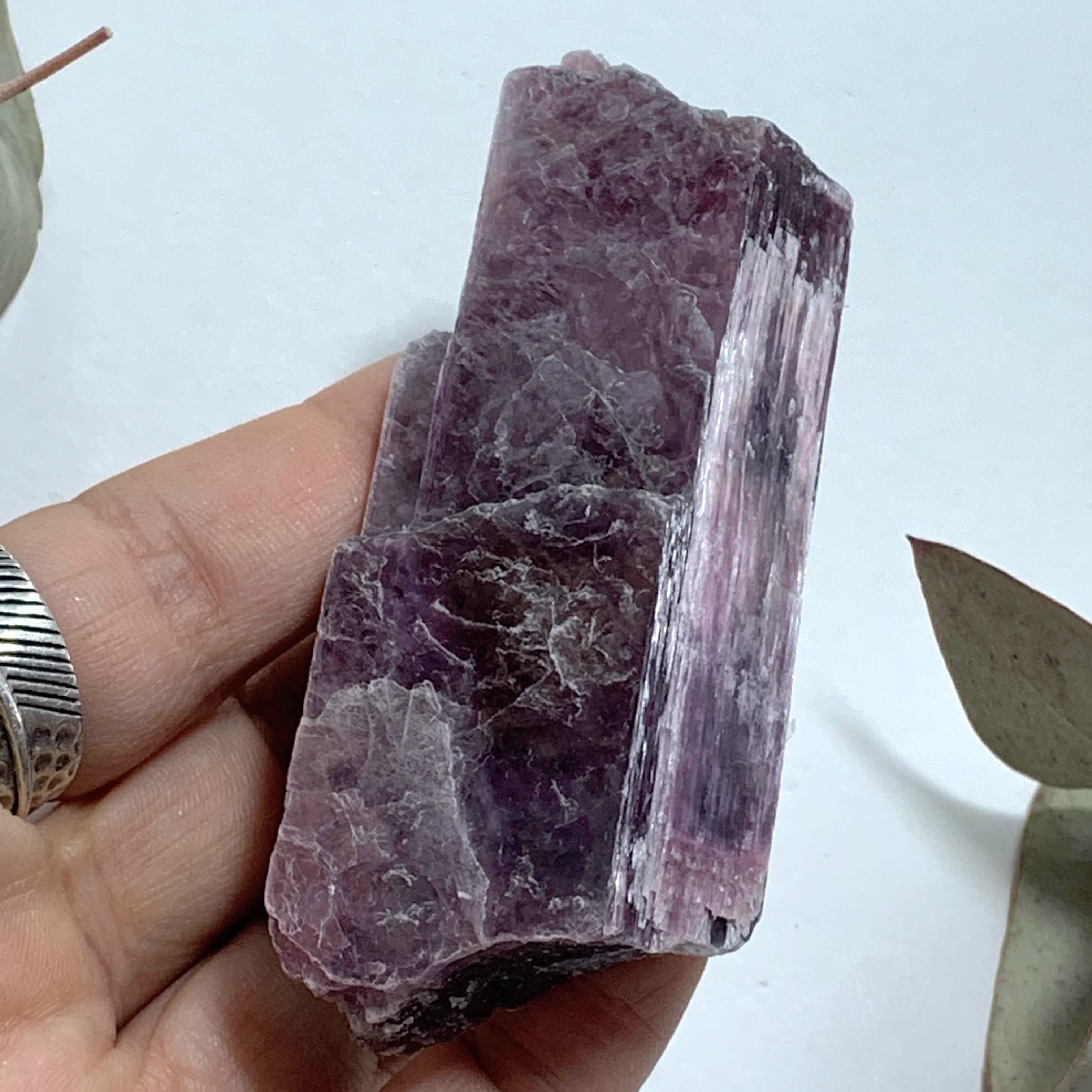 Gemmy Deep Violet Purple & High Shine Raw Lepidolite Specimen From Brazil #6 - Earth Family Crystals