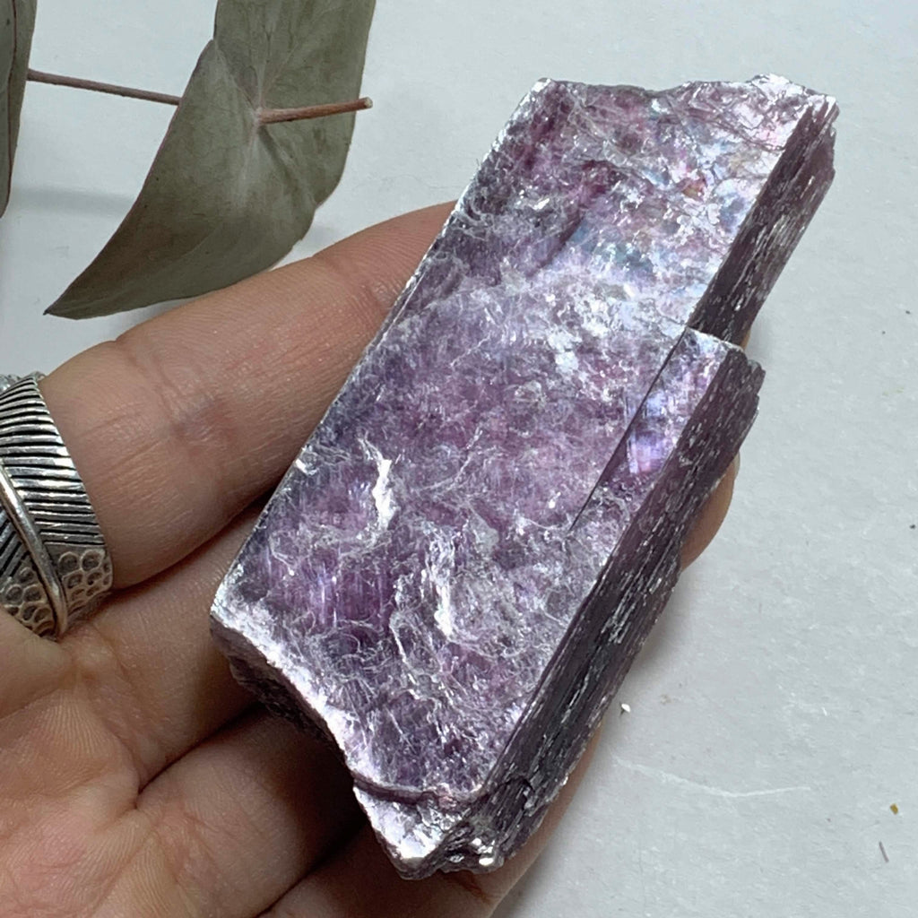 Gemmy Deep Violet Purple & High Shine Raw Lepidolite Specimen From Brazil #6 - Earth Family Crystals