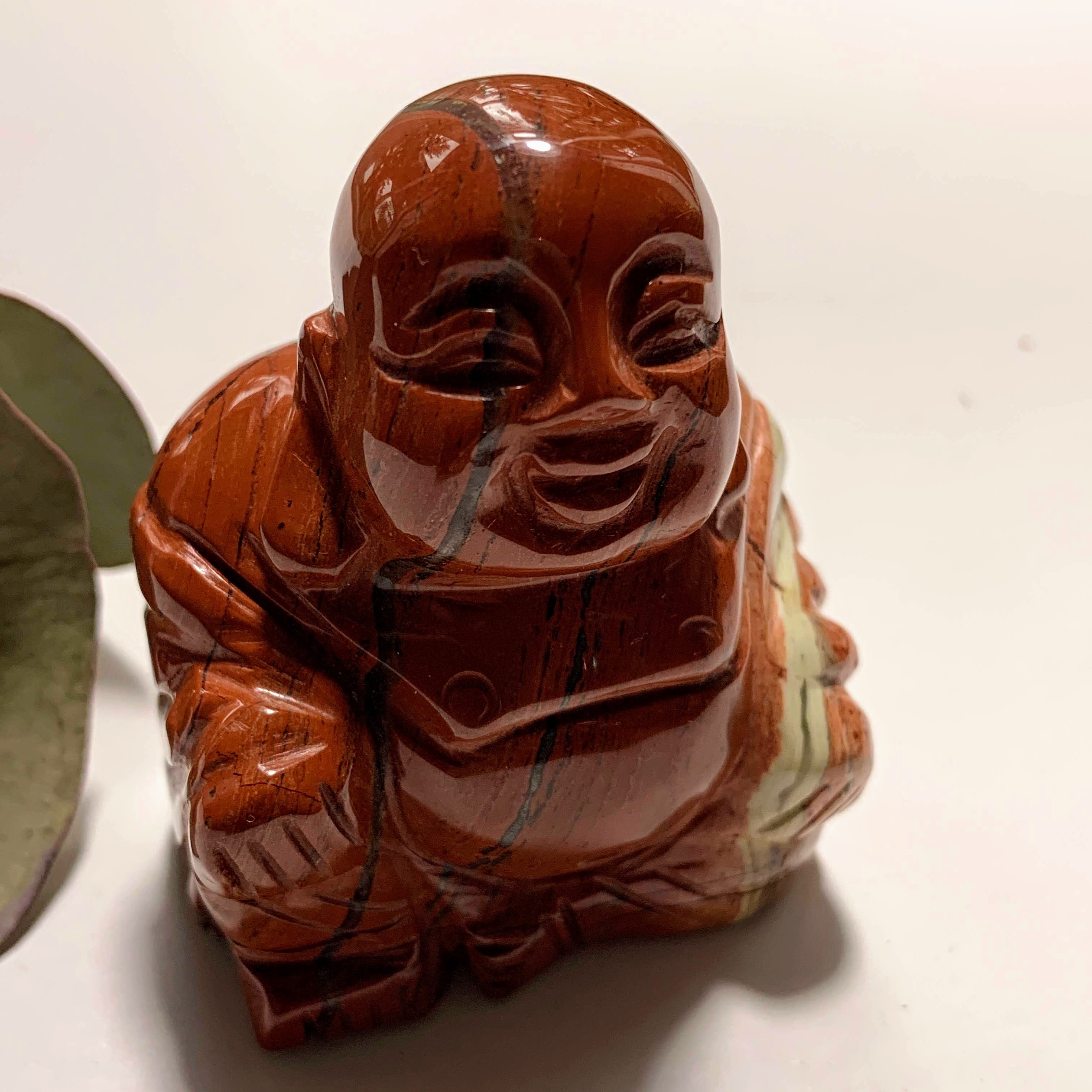 Buddha Carving in Mookaite Jasper Standing Large Display Carving - Earth Family Crystals