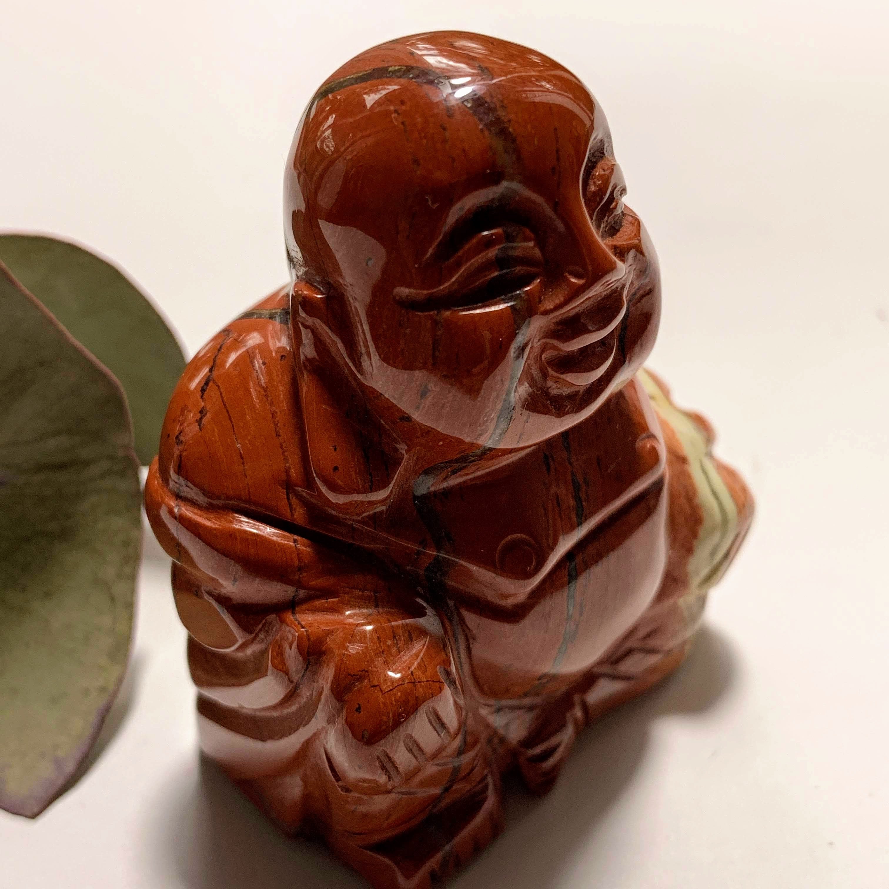 Buddha Carving in Mookaite Jasper Standing Large Display Carving - Earth Family Crystals