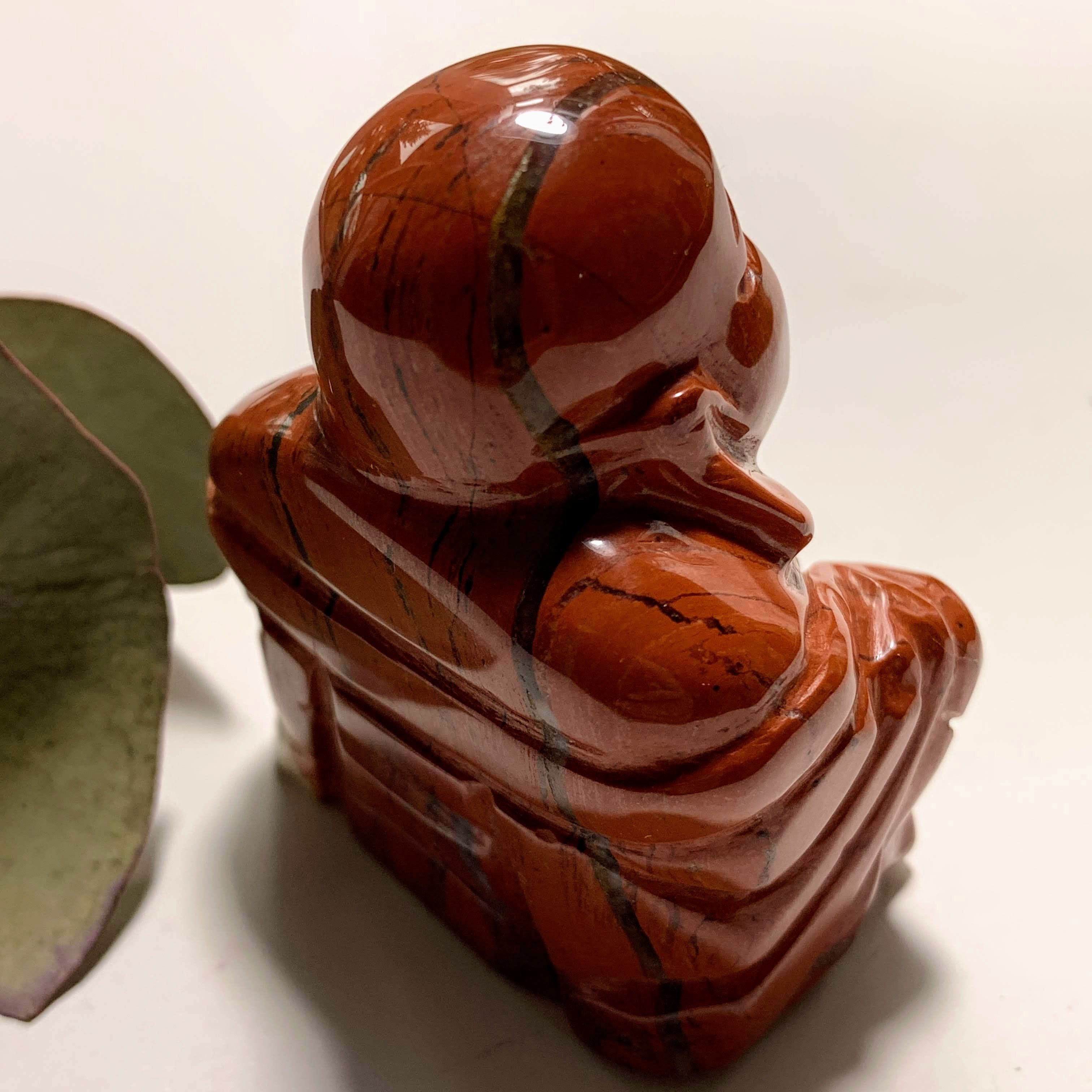 Buddha Carving in Mookaite Jasper Standing Large Display Carving - Earth Family Crystals