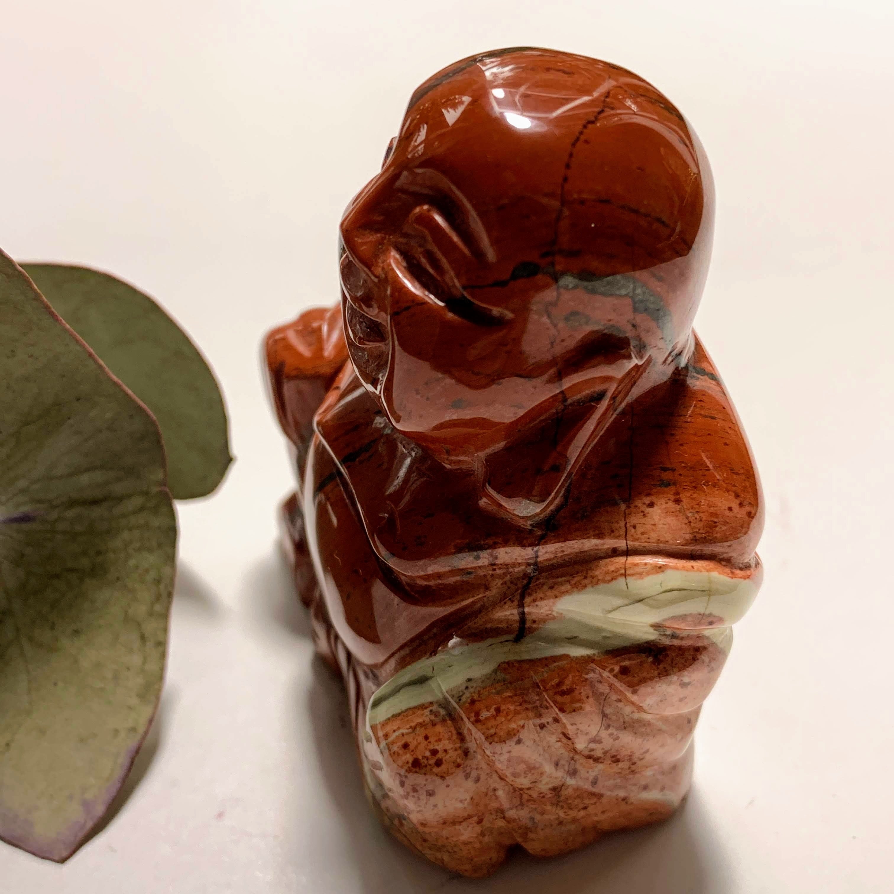 Buddha Carving in Mookaite Jasper Standing Large Display Carving - Earth Family Crystals