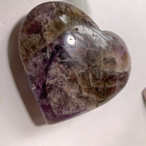 Purple Depth  Super 7 Love Heart Carving With Caves From Brazil #4