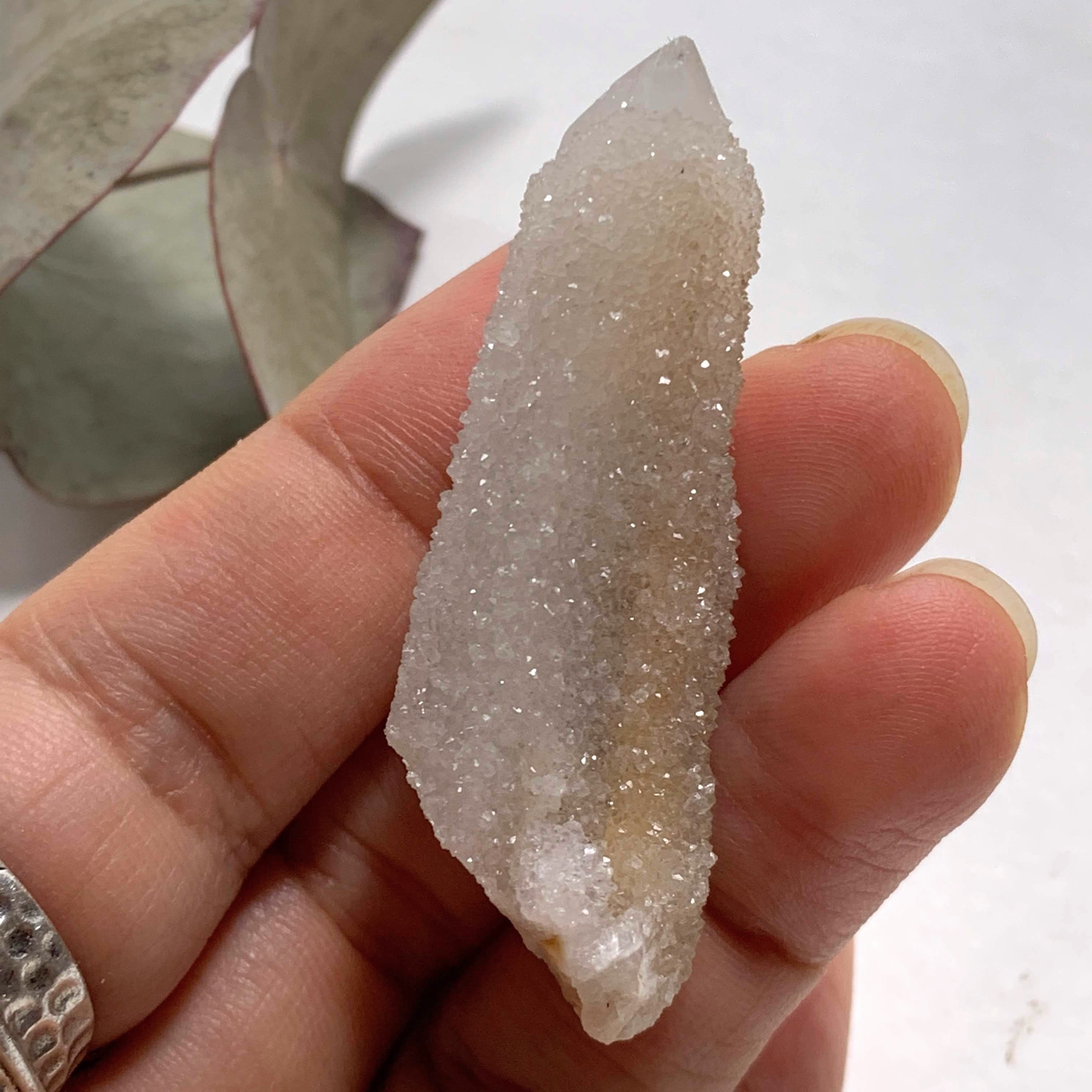 Pretty Sparkle White Spirit Quartz Point from South Africa - Earth Family Crystals