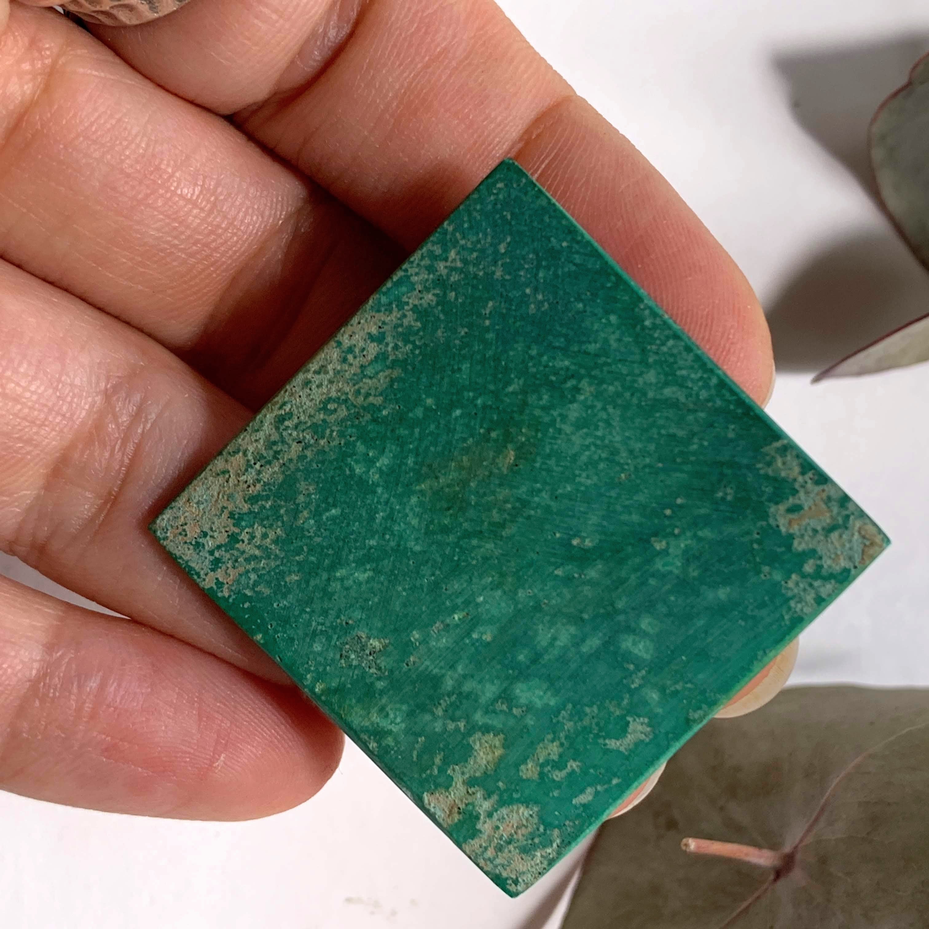 Deep Green Swirls Malachite Cabochon~ Ideal for Crafting - Earth Family Crystals