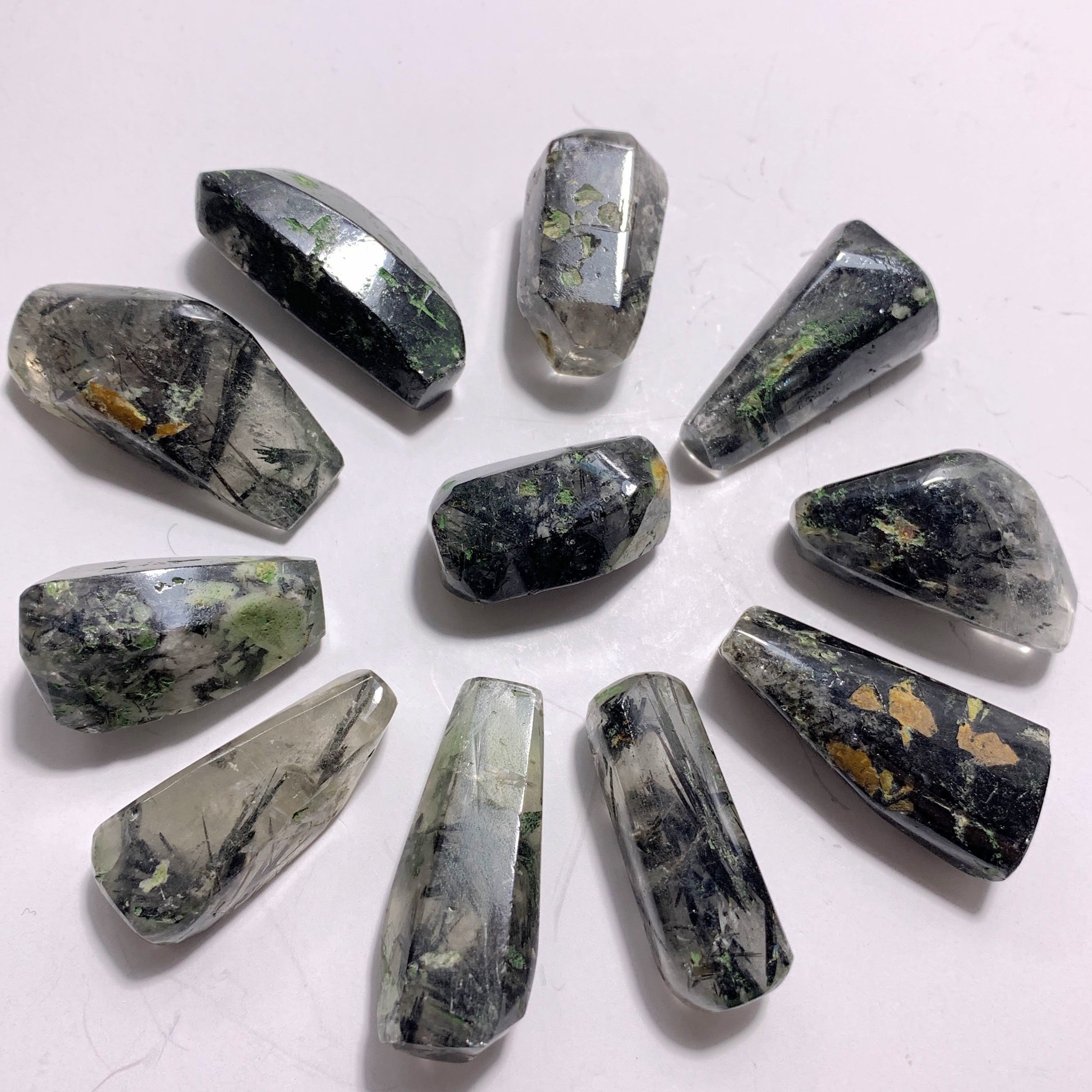 One Tourmalated Himalayan Quartz Free Form Specimen