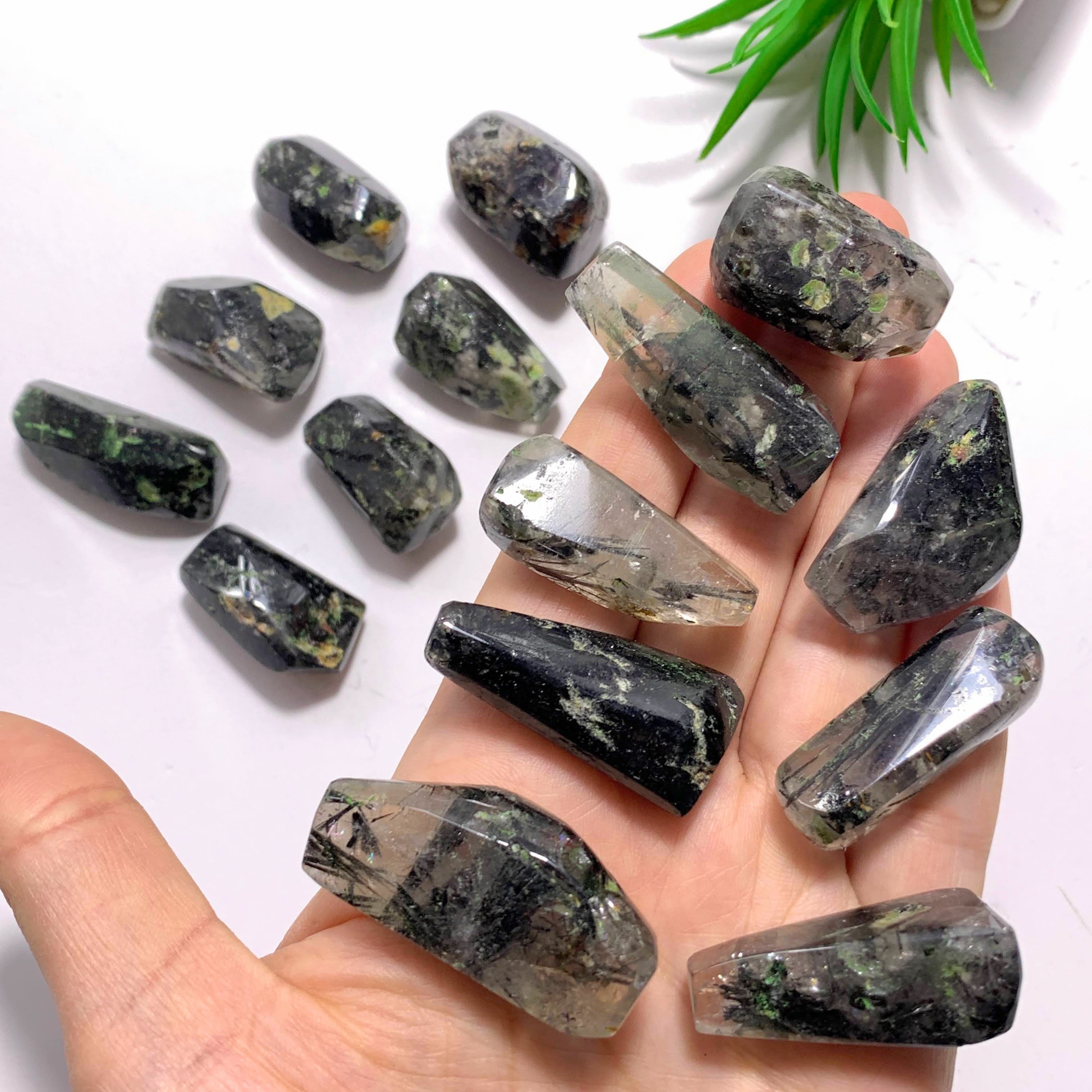 One Tourmalated Himalayan Quartz Free Form Specimen