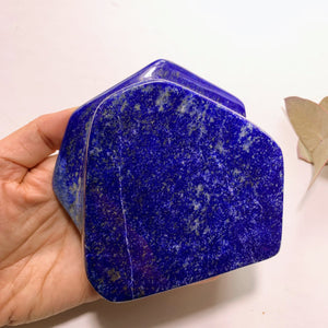 High Grade~ Deep Blue Lapis Lazuli & Pyrite Included Large Standing Display Specimen
