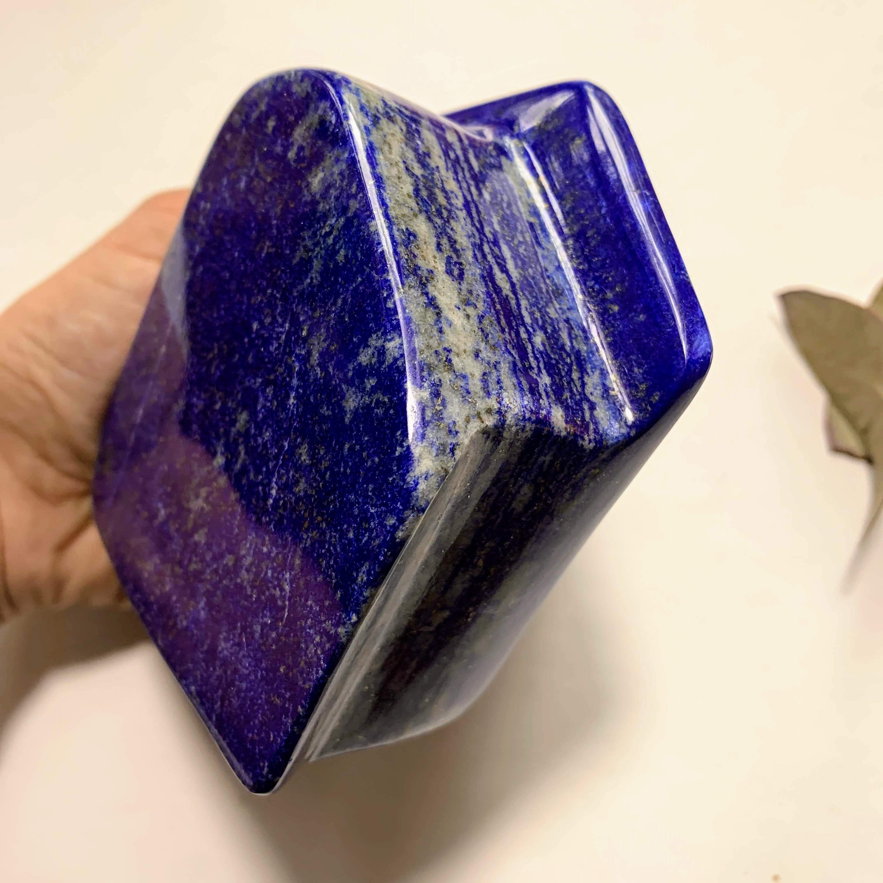 High Grade~ Deep Blue Lapis Lazuli & Pyrite Included Large Standing Display Specimen