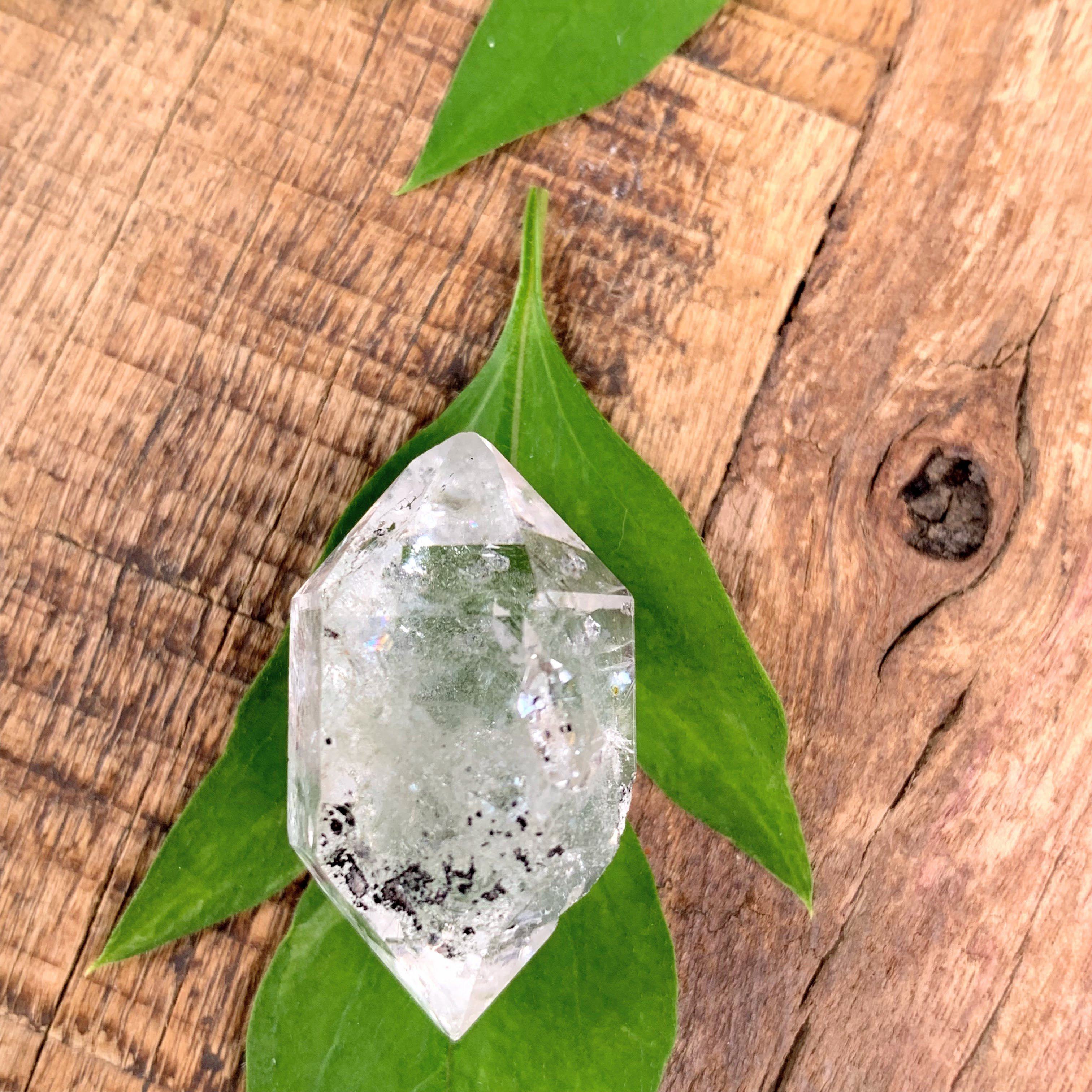 Cute DT NY Herkimer Diamond Quartz Hand Held Specimen - Earth Family Crystals