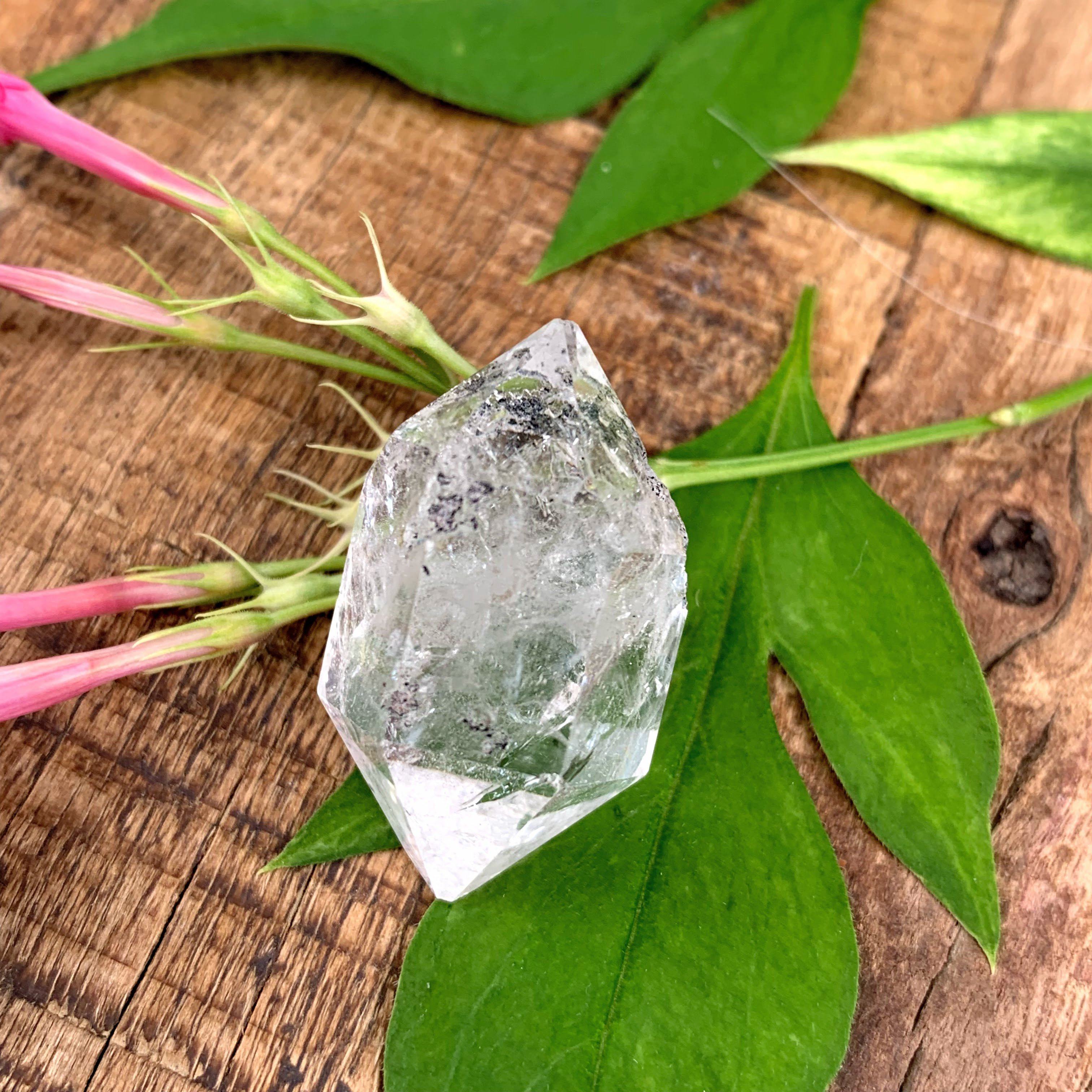 Cute DT NY Herkimer Diamond Quartz Hand Held Specimen - Earth Family Crystals