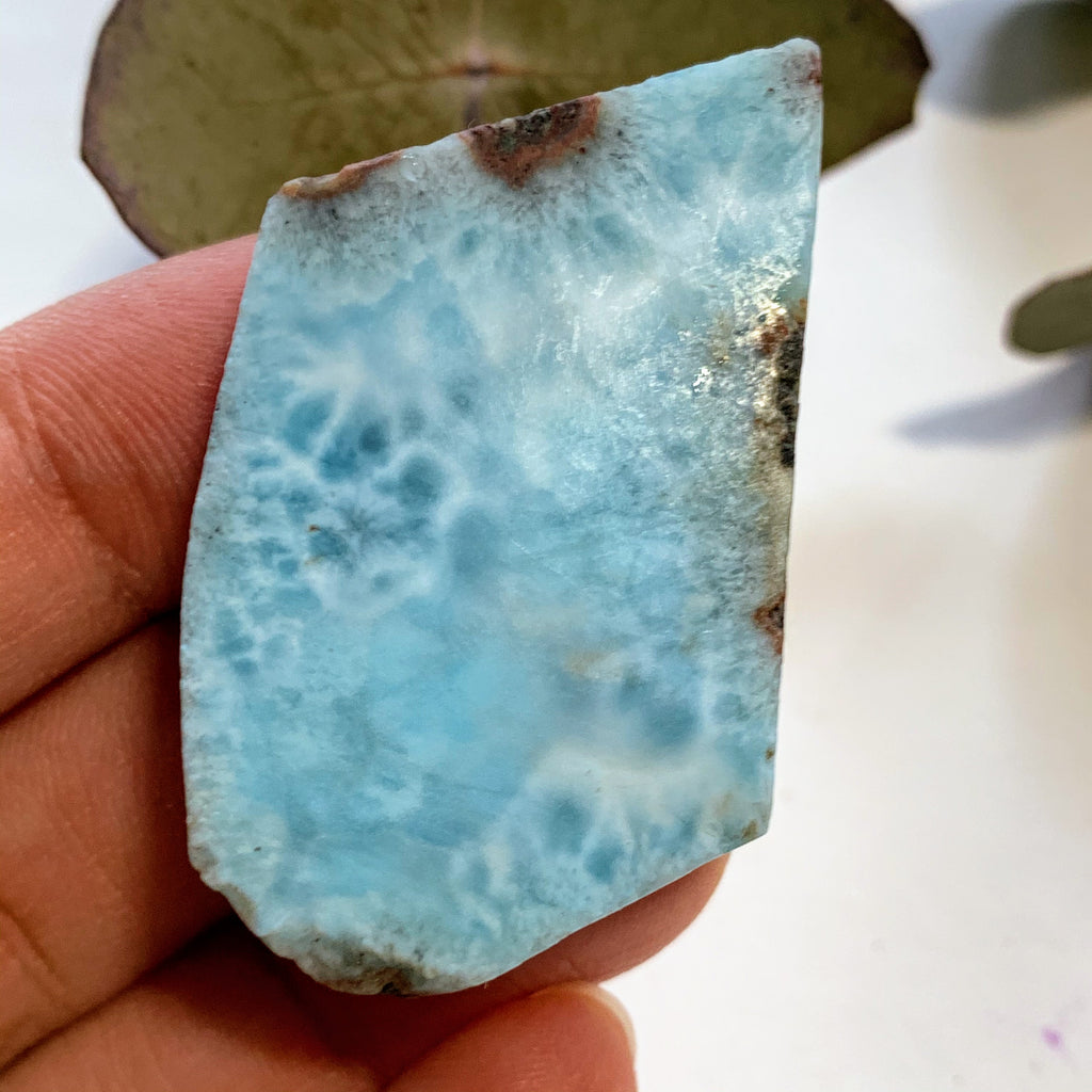 Cute Blue Unpolished Larimar Handheld Specimen From The Dominican #4 - Earth Family Crystals