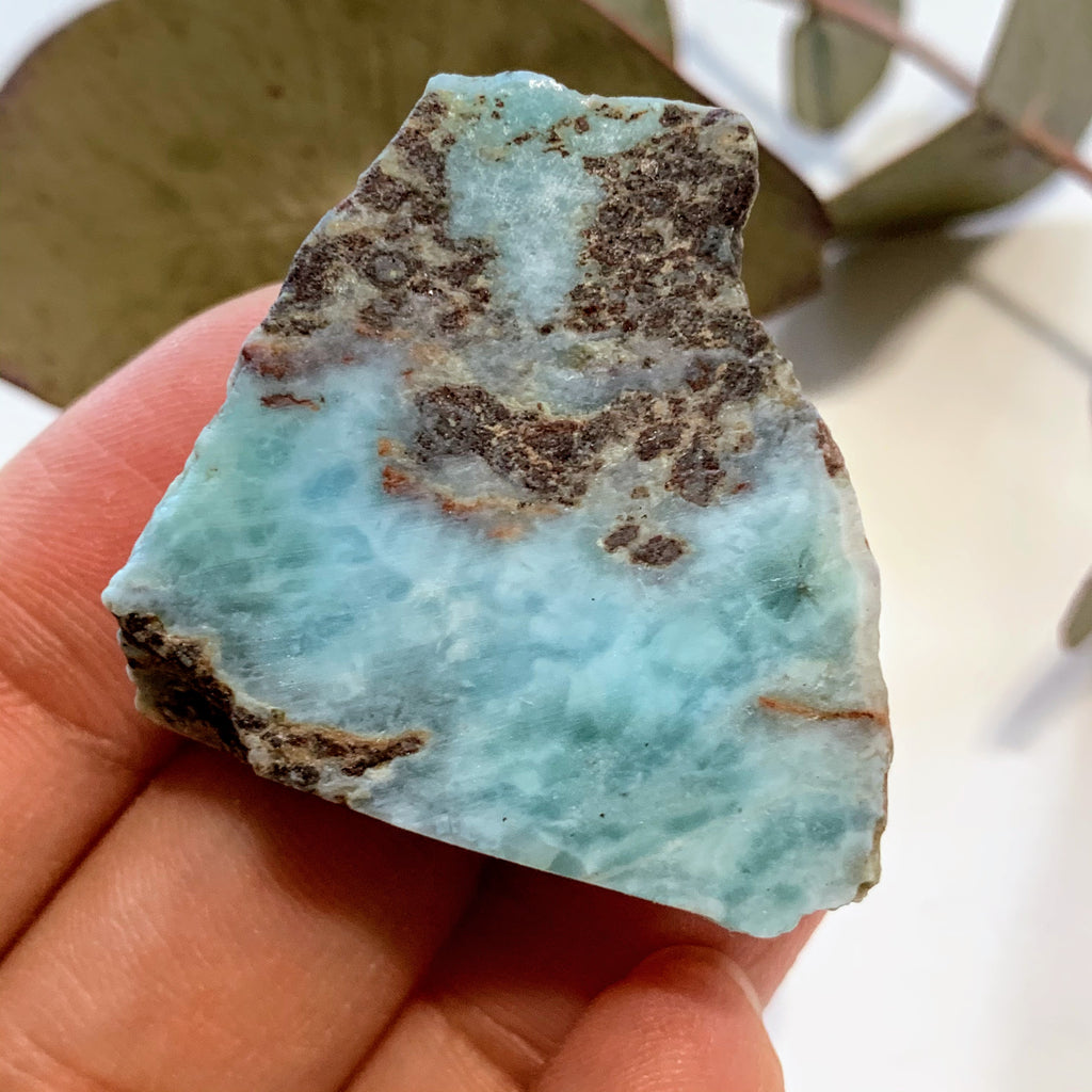 Cute Unpolished Larimar Handheld Specimen From The Dominican #11 - Earth Family Crystals