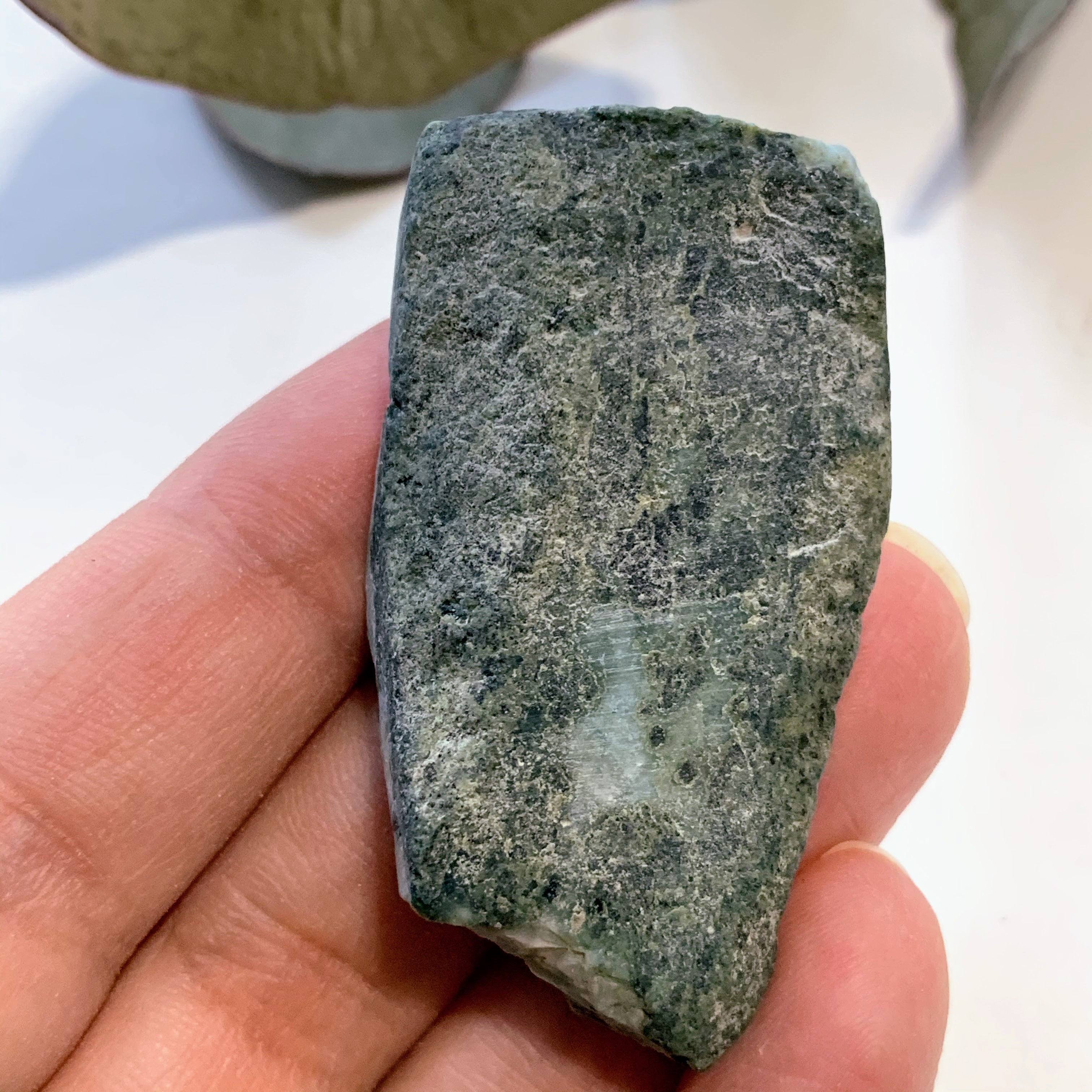 Ocean Blue Unpolished Larimar Handheld Specimen From The Dominican #12 - Earth Family Crystals