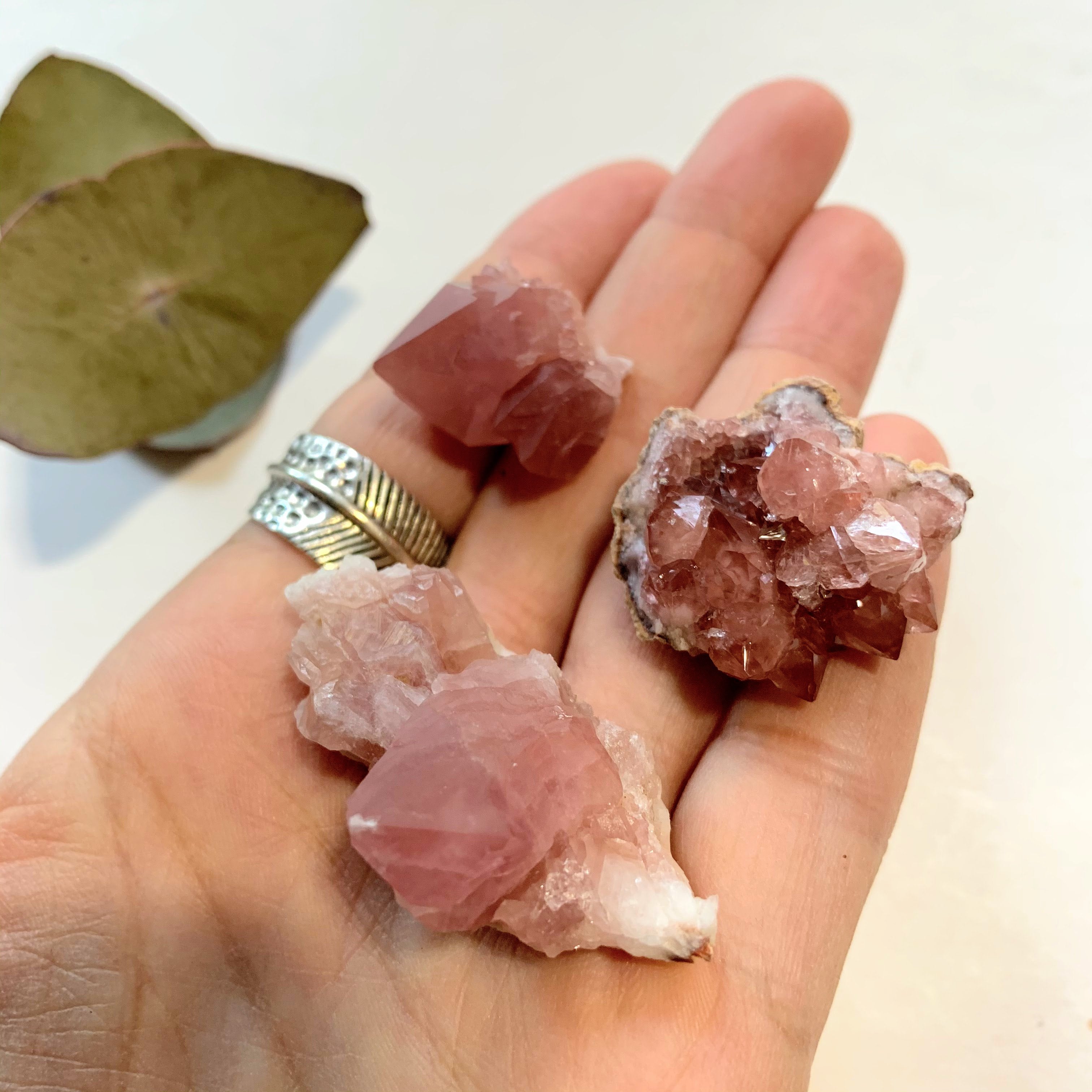 Set of 3 Pink Amethyst Crystals from Patagonia ~Ideal for Crafting &/or Crystal Grids!