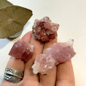 Set of 3 Pink Amethyst Crystals from Patagonia ~Ideal for Crafting &/or Crystal Grids!