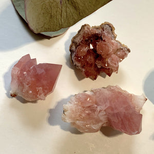 Set of 3 Pink Amethyst Crystals from Patagonia ~Ideal for Crafting &/or Crystal Grids!