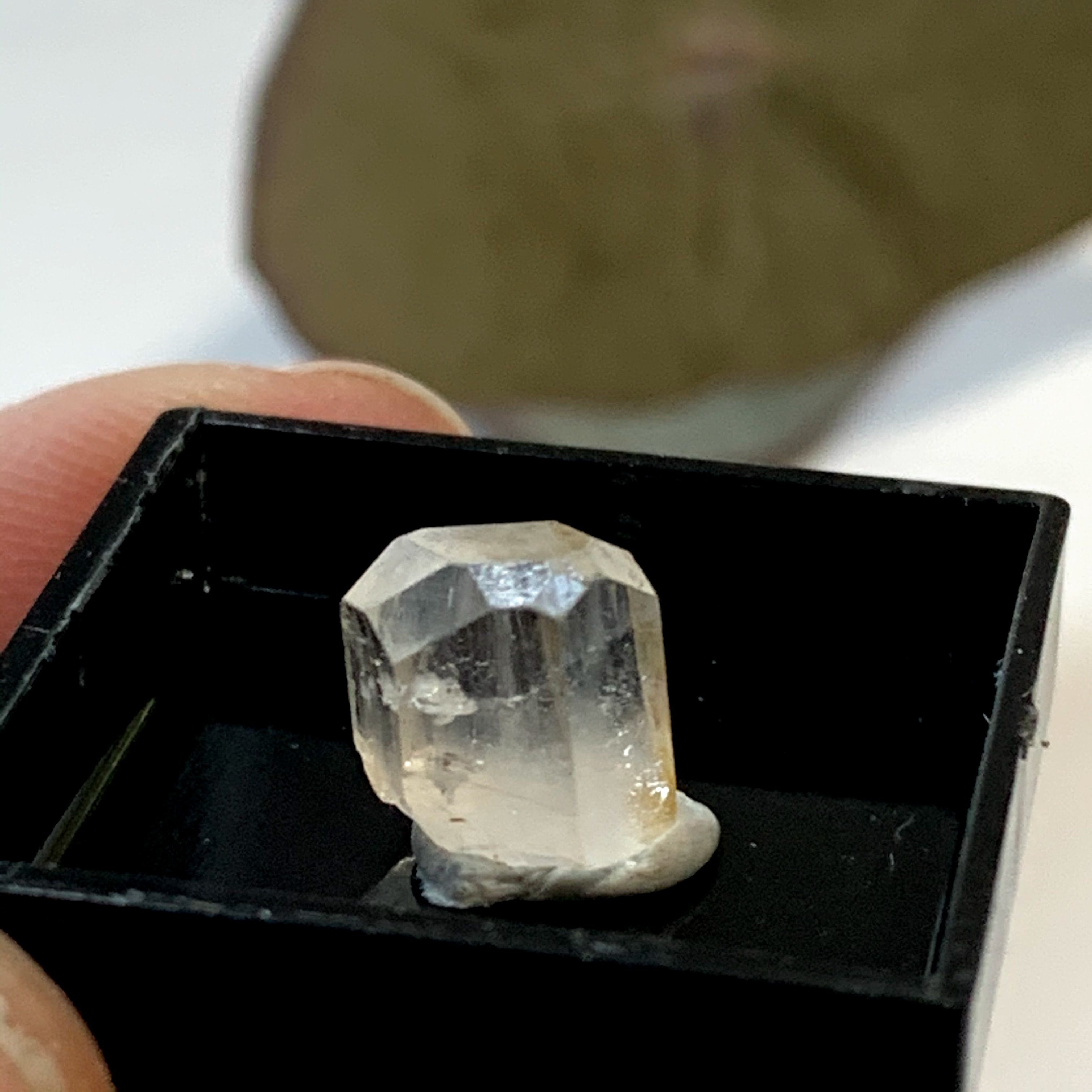 Rare~ Terminated Gem Phenacite (Phenakite) Dainty Collectors Crystal Point in Box From Brazil - 3.5 Carats  #1