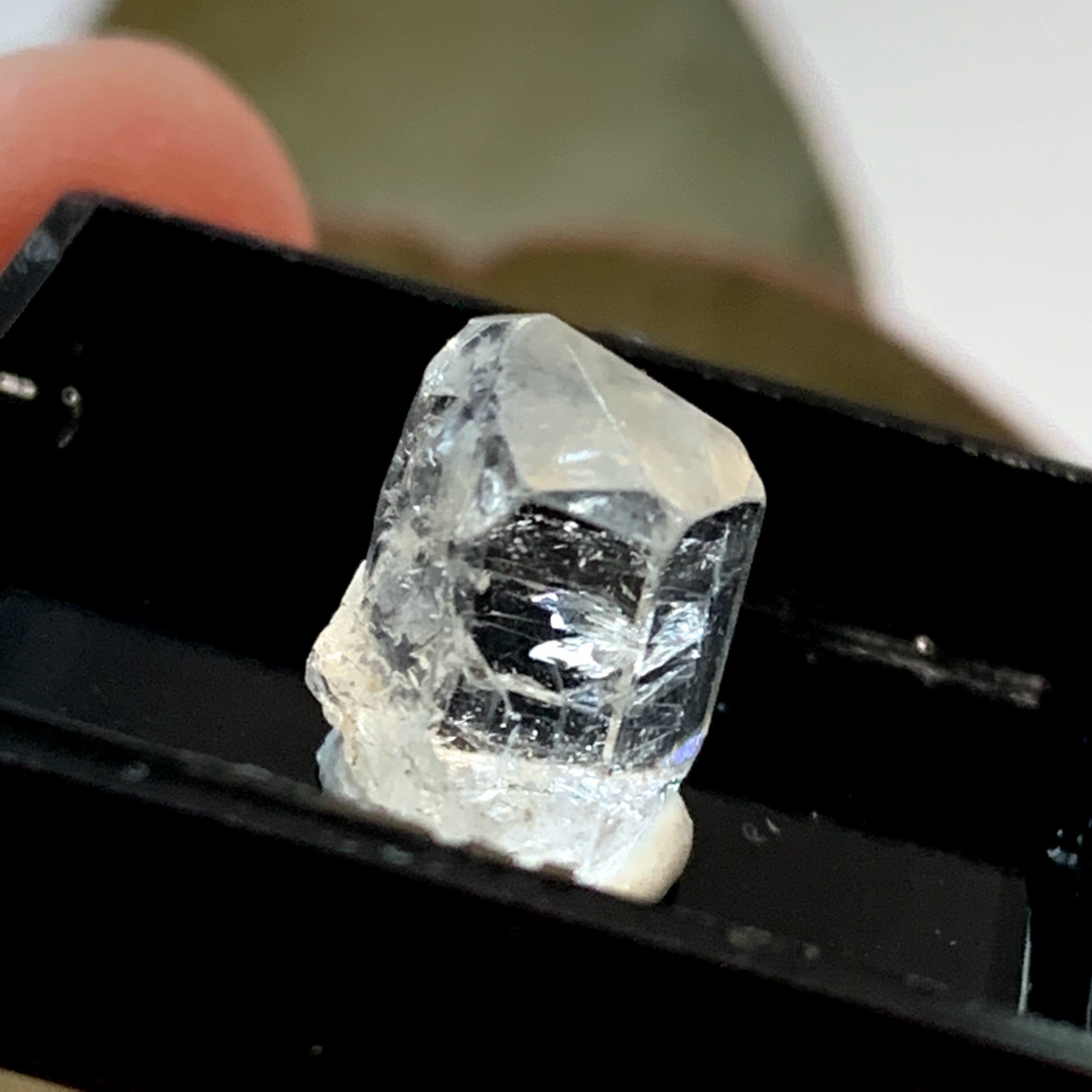 Rare~ Terminated Gem Phenacite (Phenakite) Dainty Collectors Crystal Point in Box From Brazil - 4 Carats  #3 - Earth Family Crystals