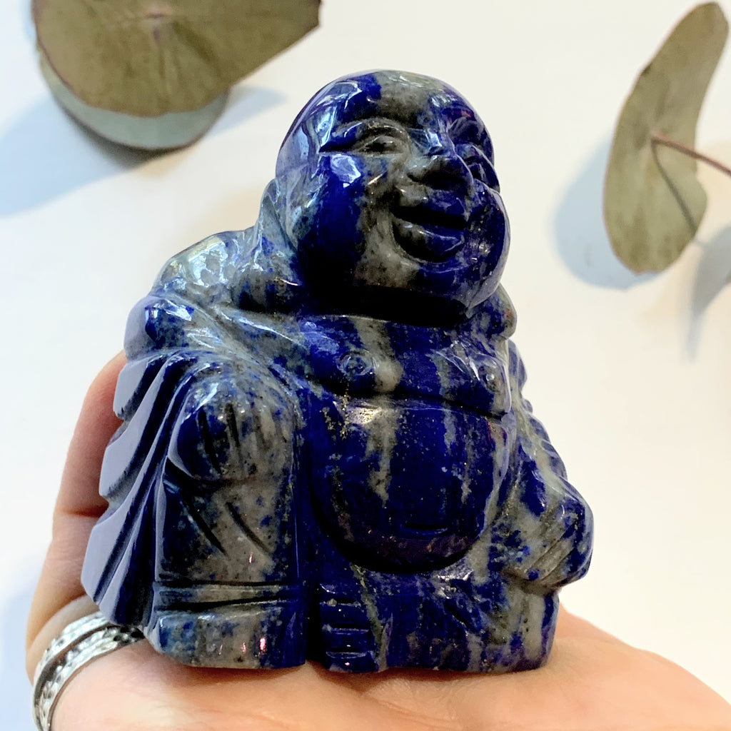 Deep Cobalt Blue Lapis Lazuli  Buddha Carving - Earth Family Crystals