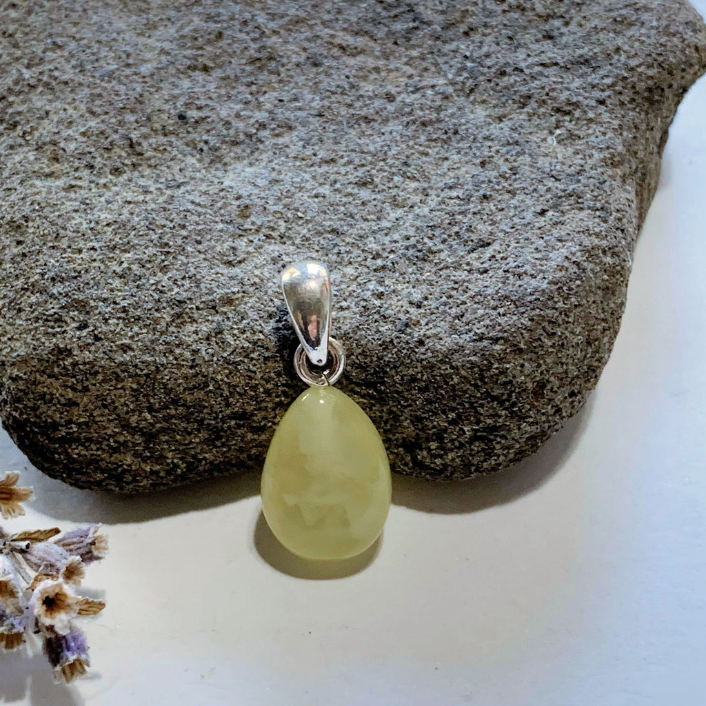 Cute Lithuanian Baltic Amber Dainty Butterscotch Pendant in Sterling Silver ( Includes Silver Chain) - Earth Family Crystals