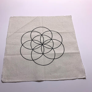 Seed of Life Sacred Geometry Cloth Crystal Grid