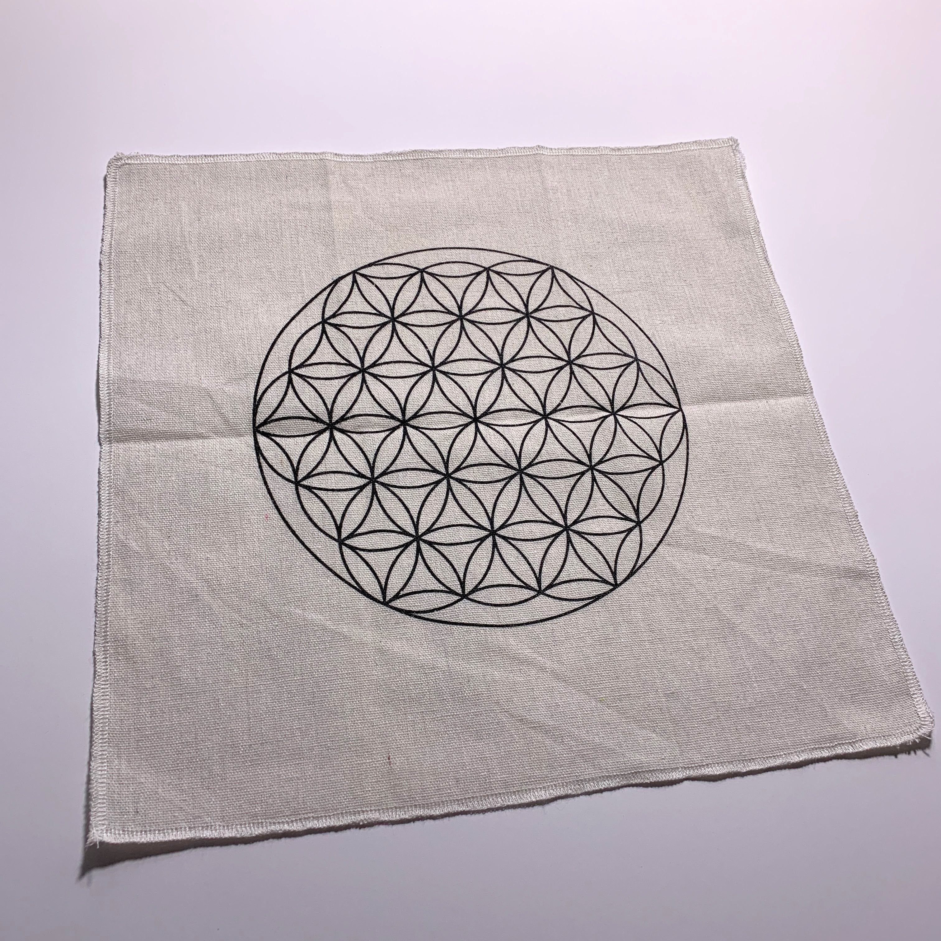 Flower of Life Cloth Crystal Grid - Earth Family Crystals