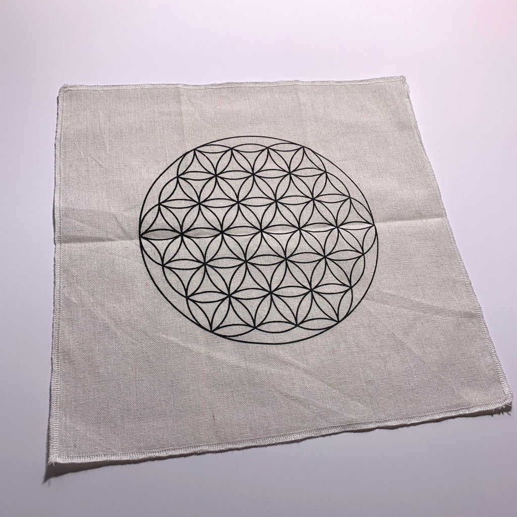 Flower of Life Cloth Crystal Grid - Earth Family Crystals