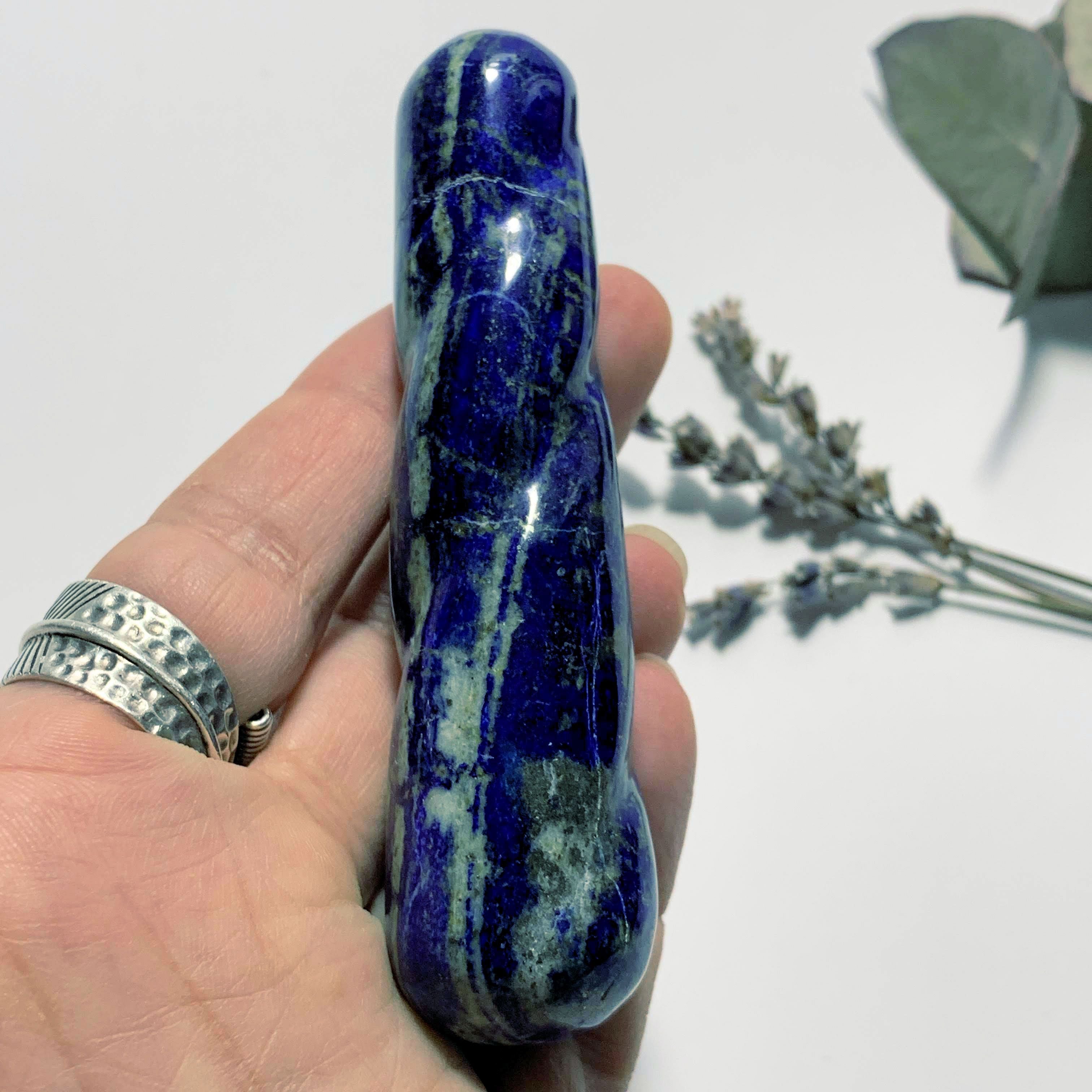 Deep Cobalt Blue Lapis Lazuli Twist Wand ~Ideal for Energy Work! - Earth Family Crystals