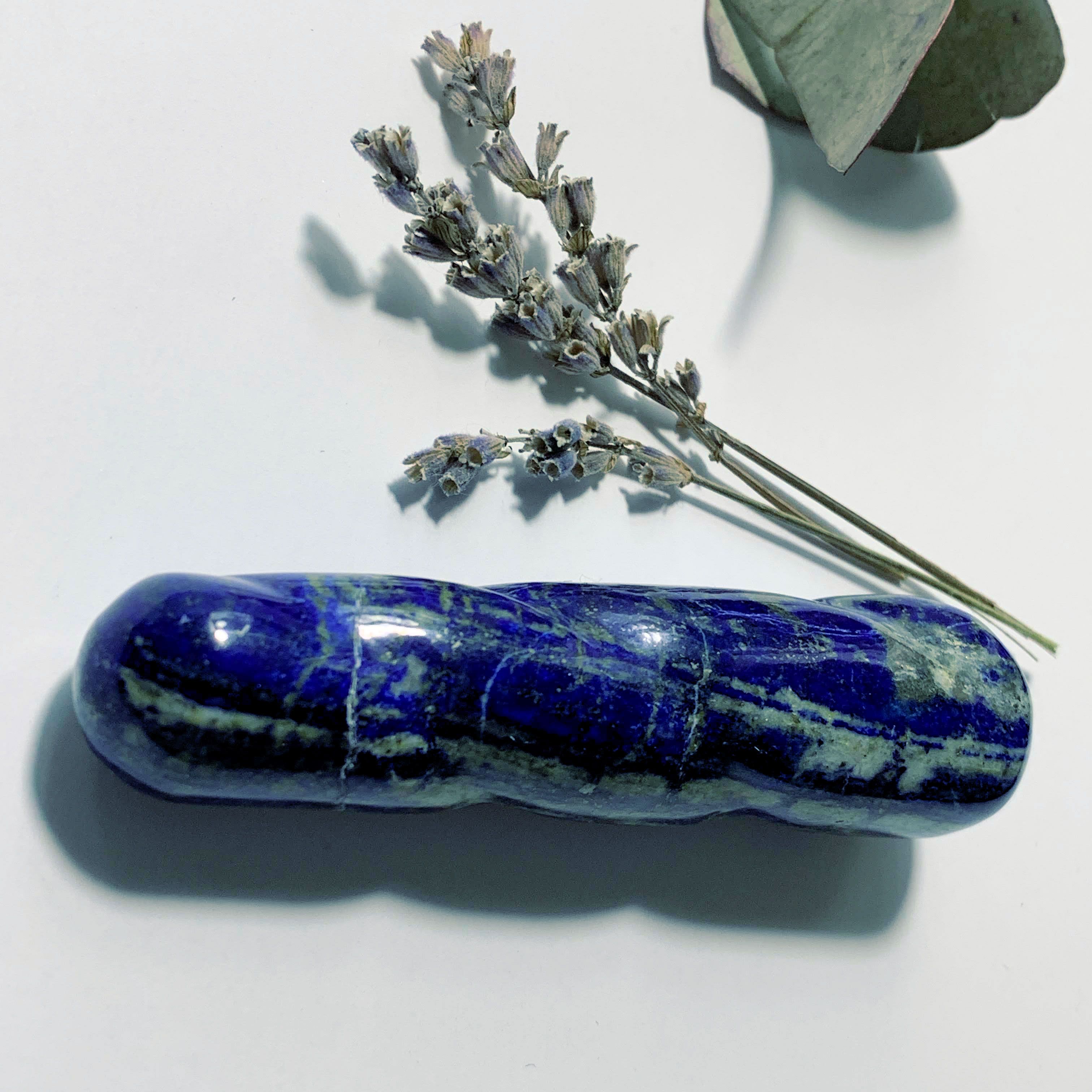 Deep Cobalt Blue Lapis Lazuli Twist Wand ~Ideal for Energy Work! - Earth Family Crystals