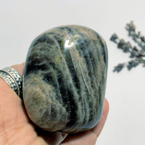 Black Moonstone Hand Held Specimen~Locality Madagascar - Earth Family Crystals