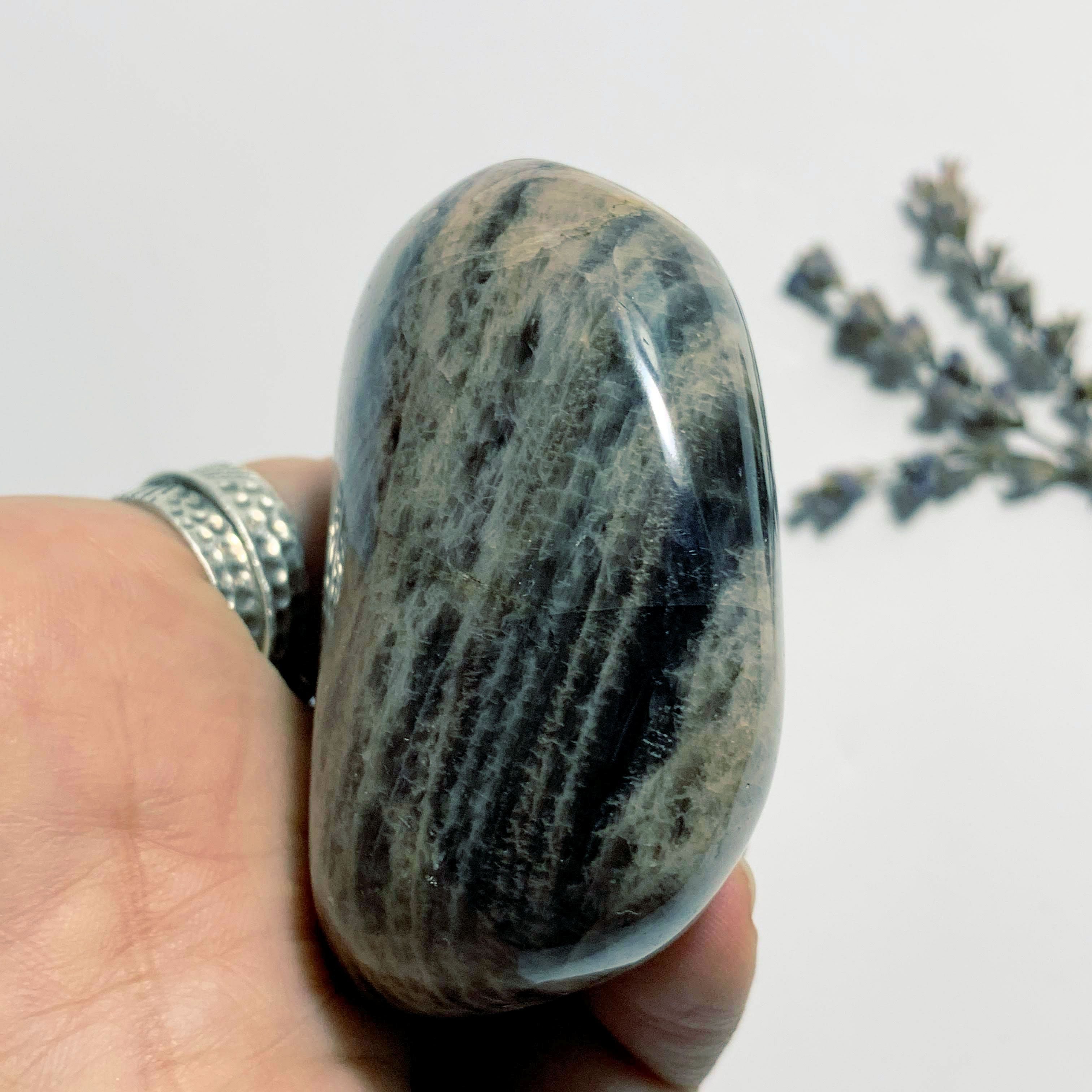 Black Moonstone Hand Held Specimen~Locality Madagascar - Earth Family Crystals