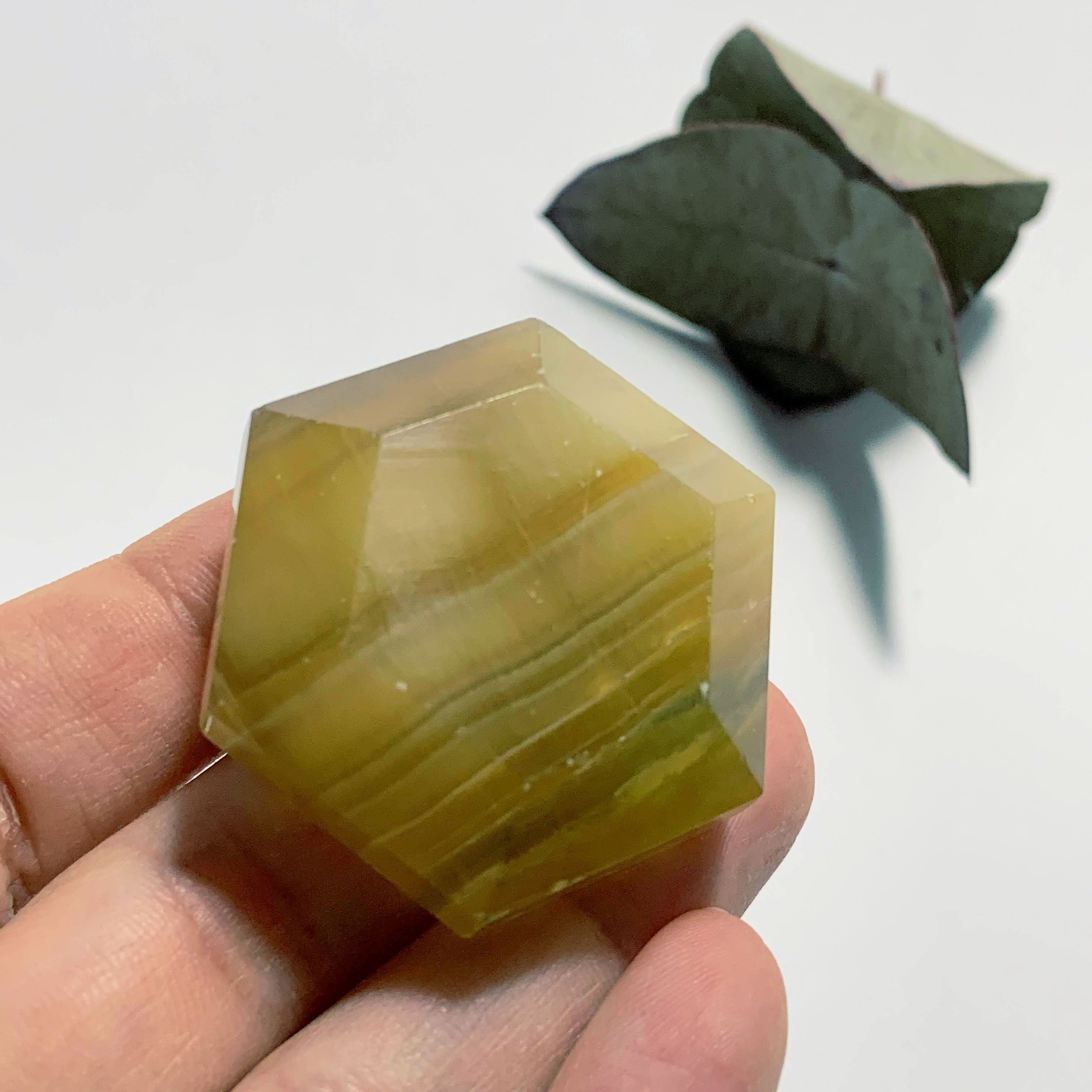 Golden Glow Polished Yellow Fluorite Carving - Earth Family Crystals