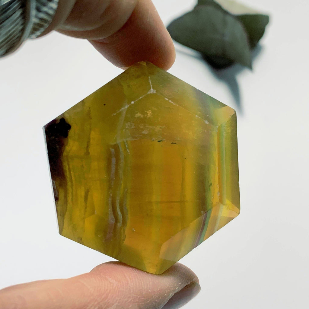 Golden Glow Polished Yellow Fluorite Carving - Earth Family Crystals