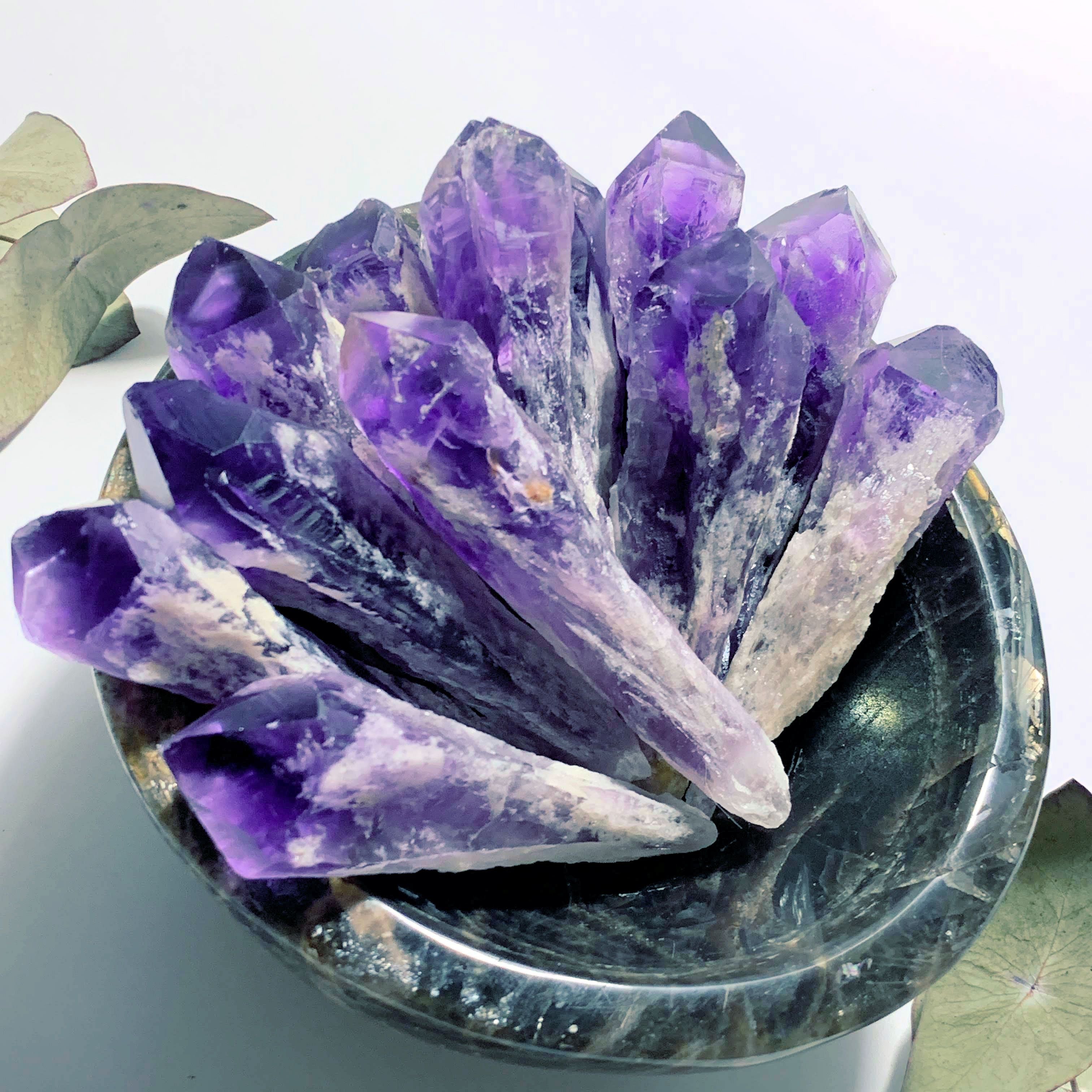 ONE Natural Amethyst Elestial Phantom Quartz Point ~Locality Bahia, Brazil - Earth Family Crystals