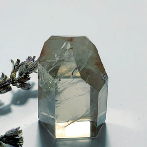 Cute Angel Phantom Quartz Small Standing Point From Brazil - Earth Family Crystals